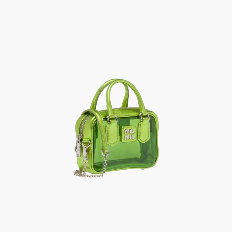 Plexiglas and nappa leather mini top-handle bag - 5