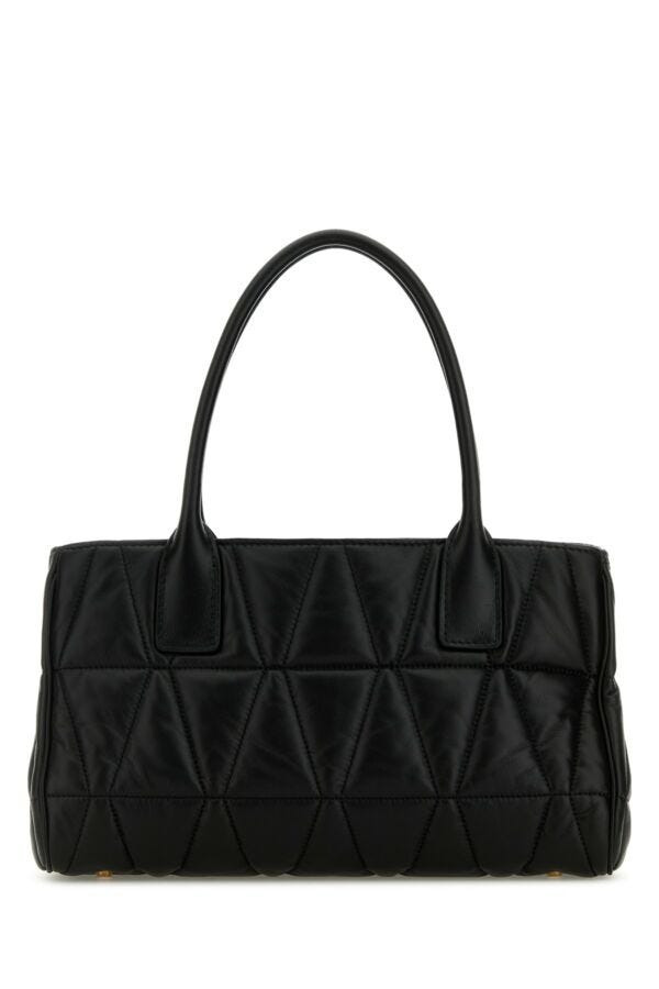 Versace Women Black Leather Medusa  95 Shopping Bag - 3