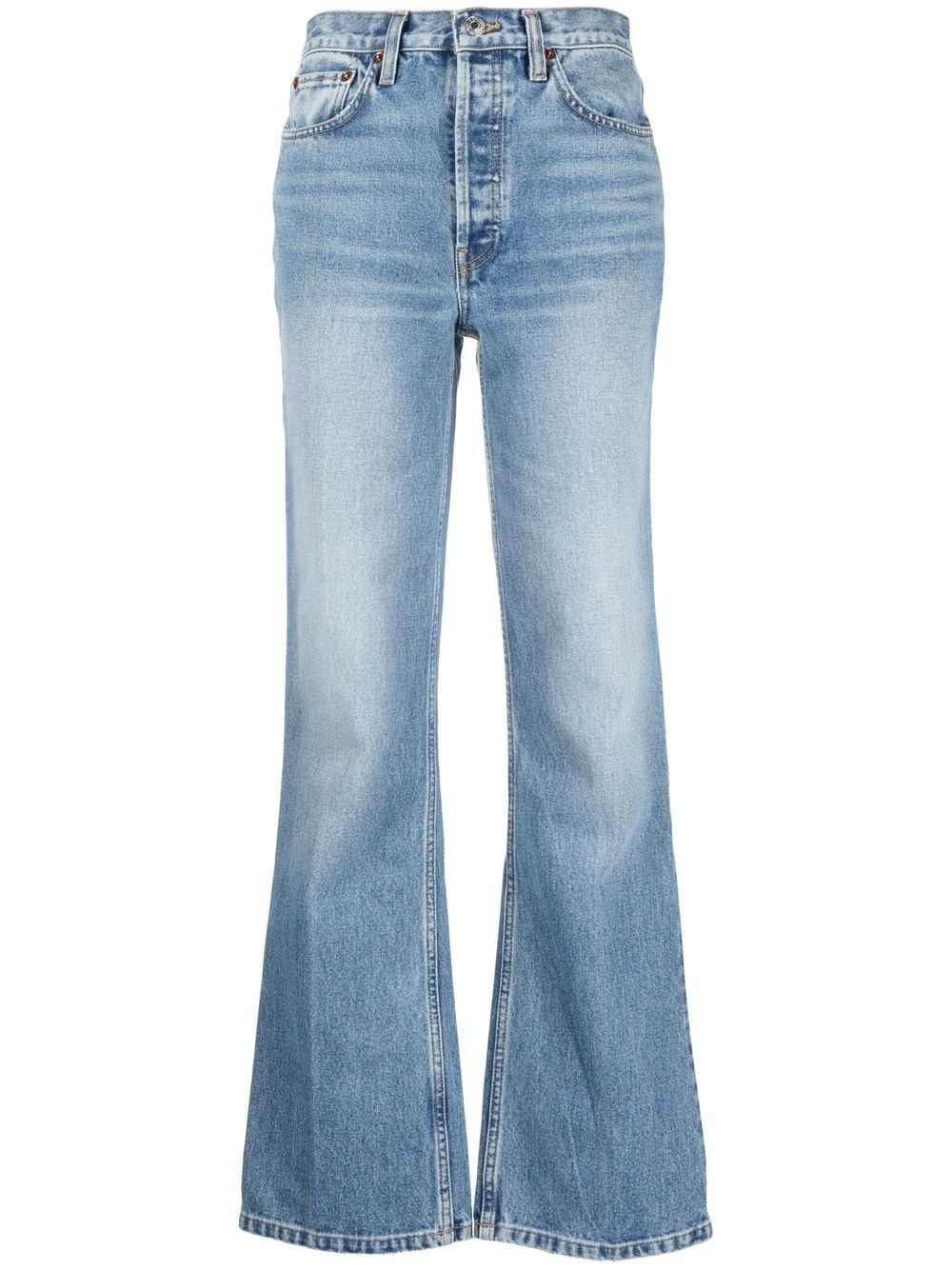 mid-rise flared jeans - 1