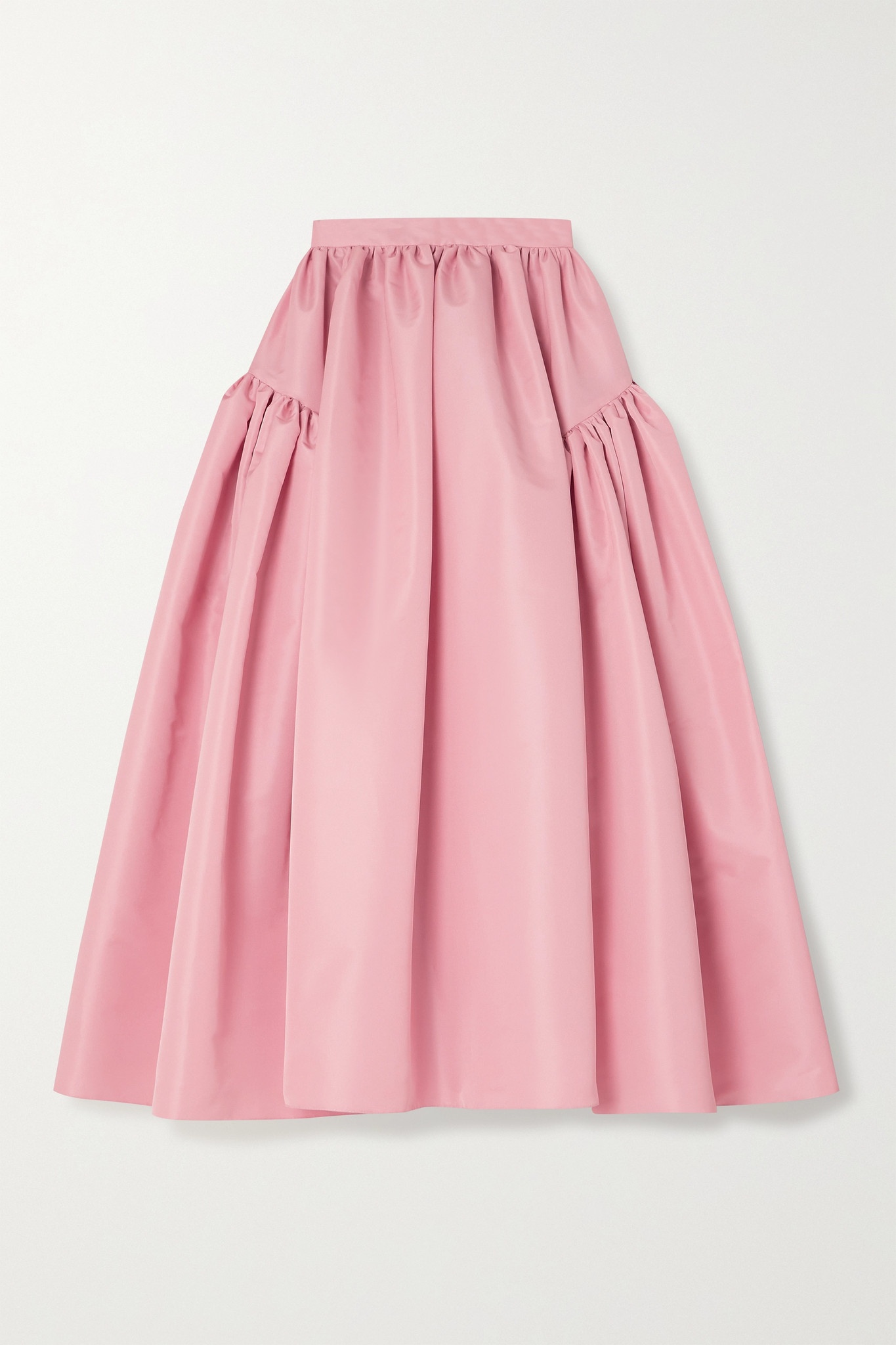 Gathered faille midi skirt - 1