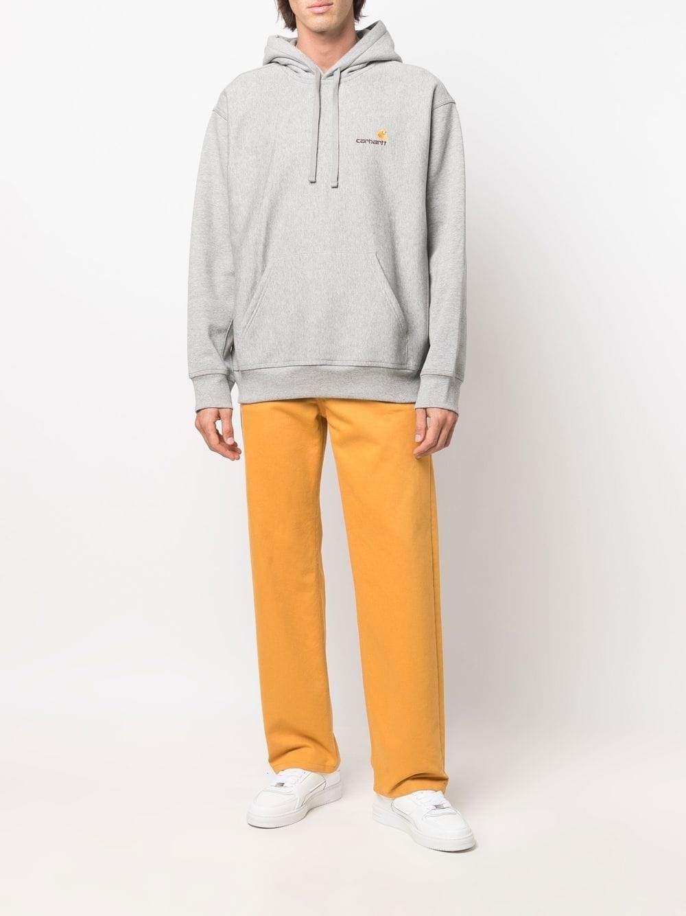 embroidered-logo cotton hoodie - 2