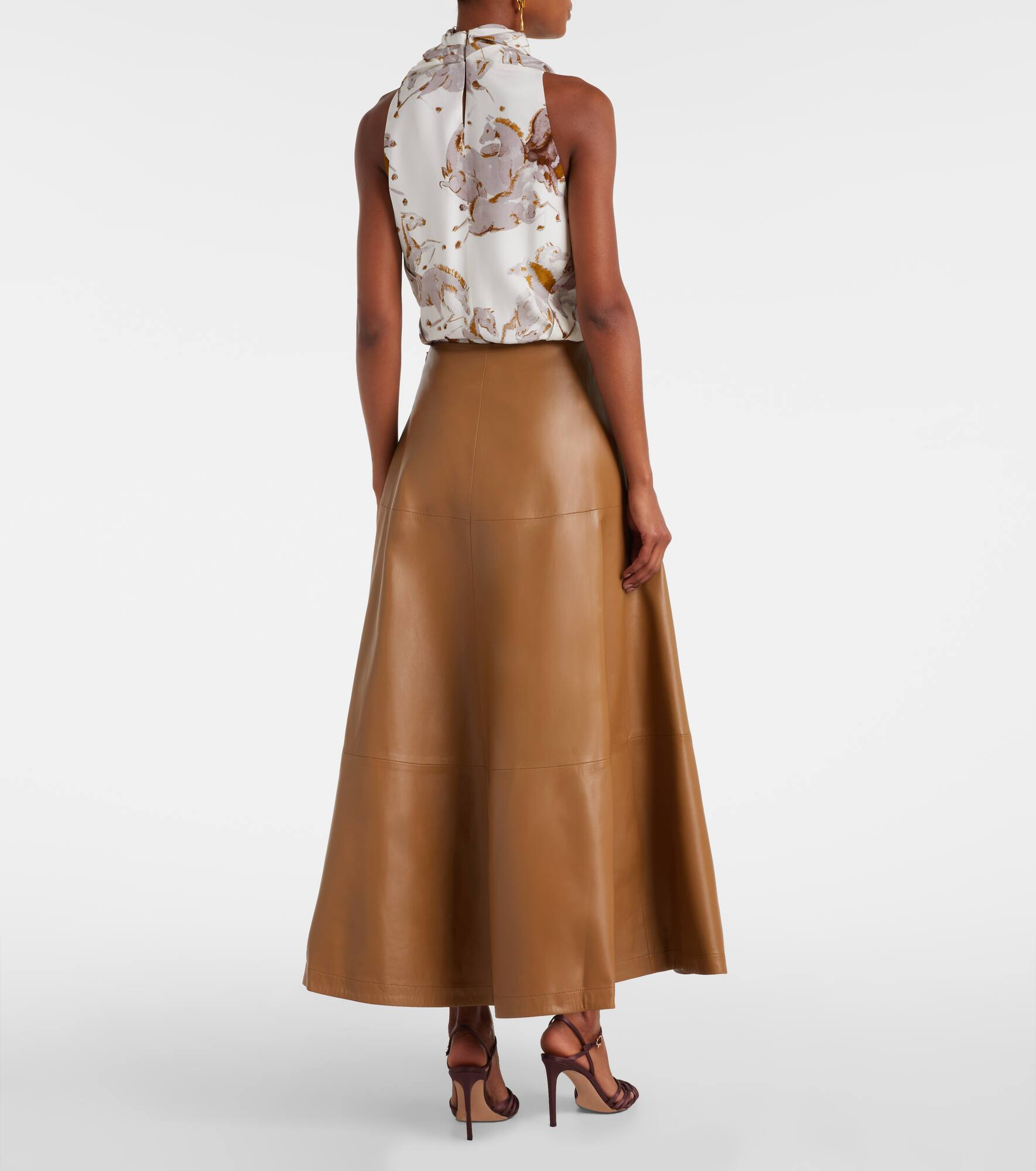 Varda leather maxi skirt - 3