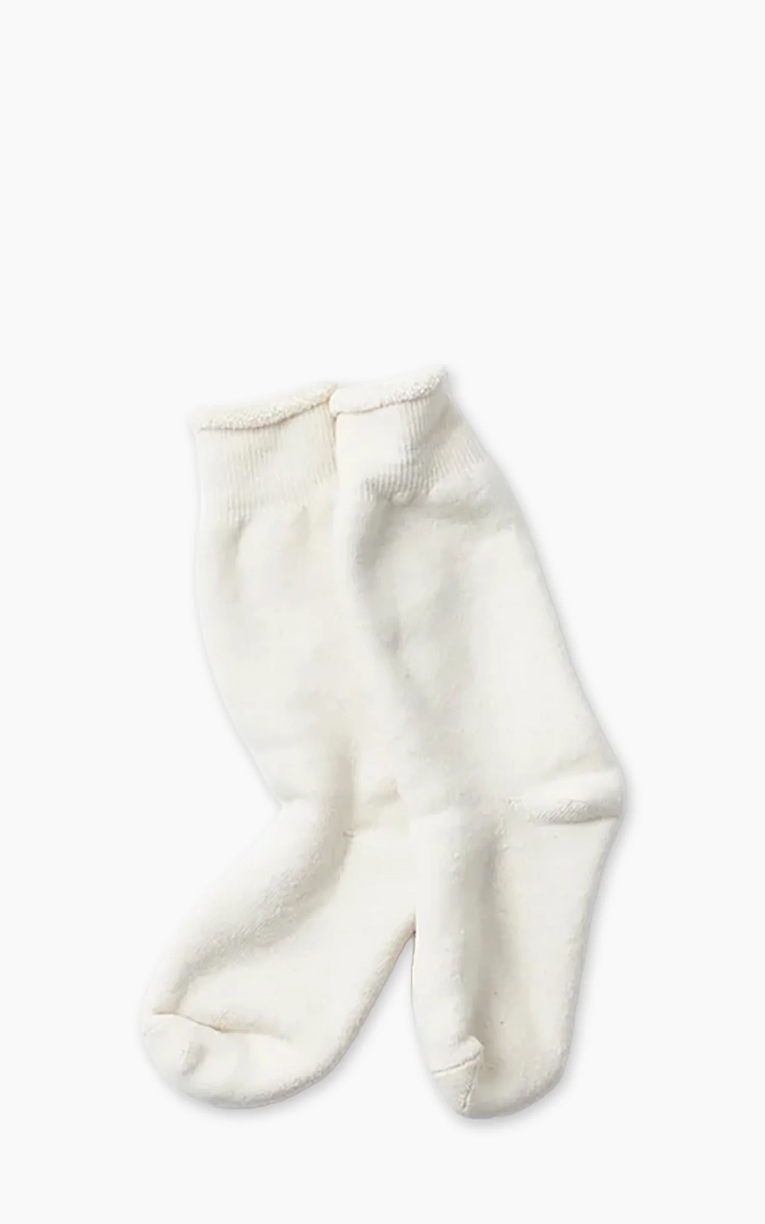ROTOTO R1001 DOUBLE-FACE CREW SOCKS IVORY - 1