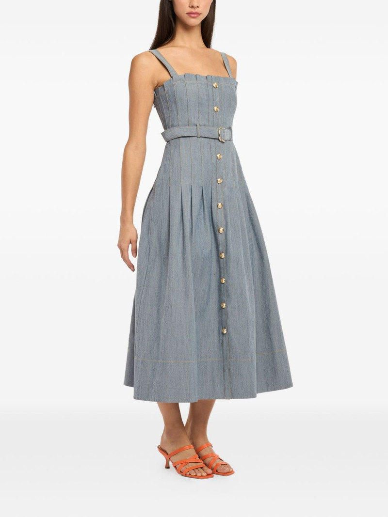 button belted midi dress 3