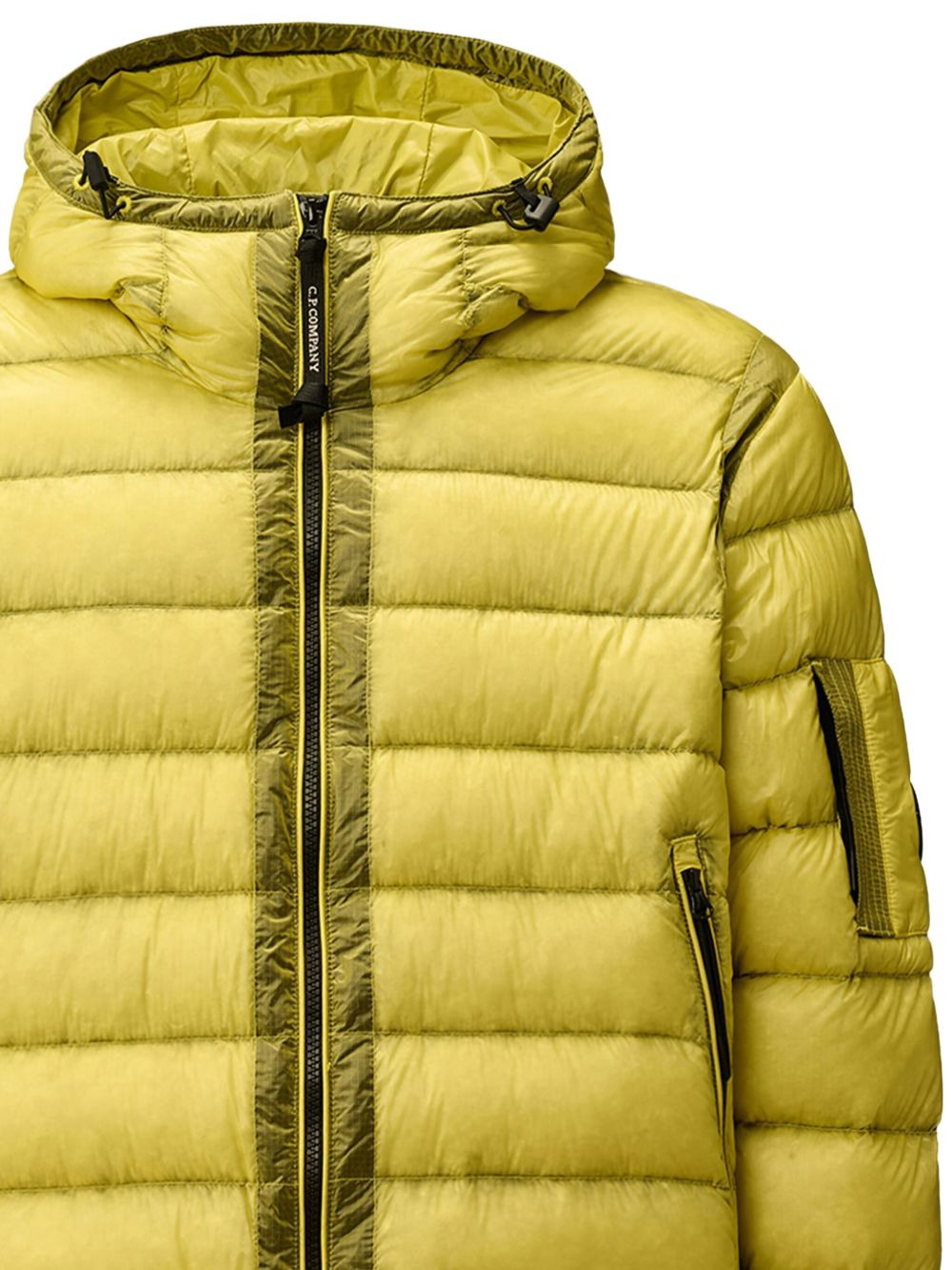 lens-detail hooded down jacket - 2
