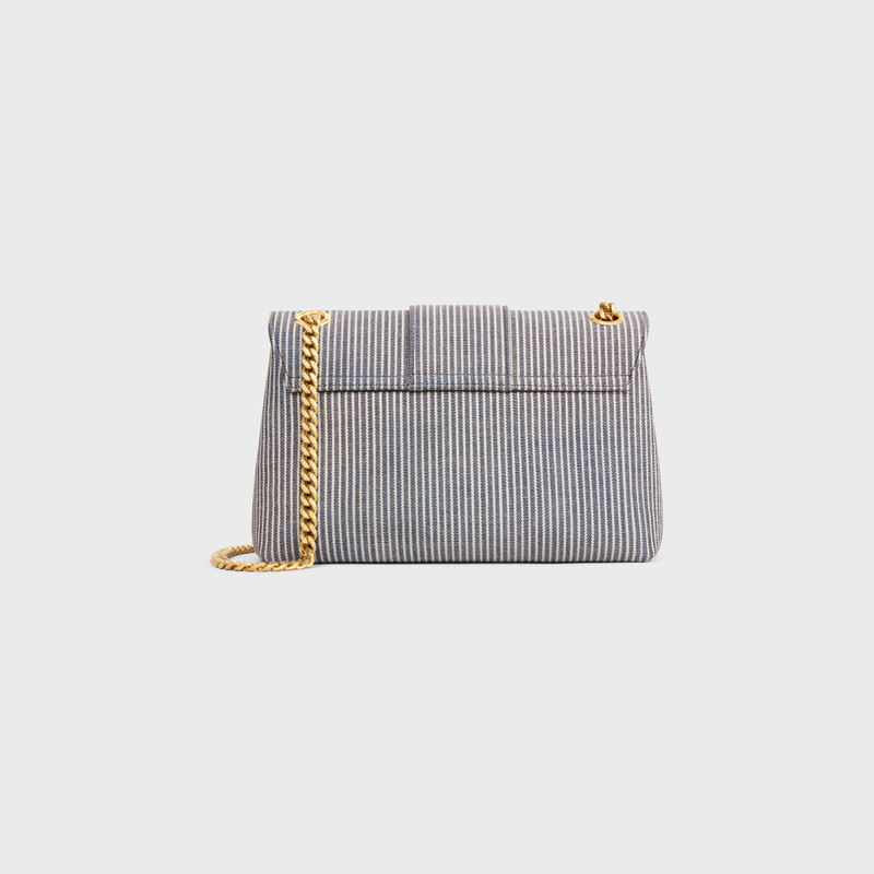 Medium Celine Victoire Bag in striped textile 3
