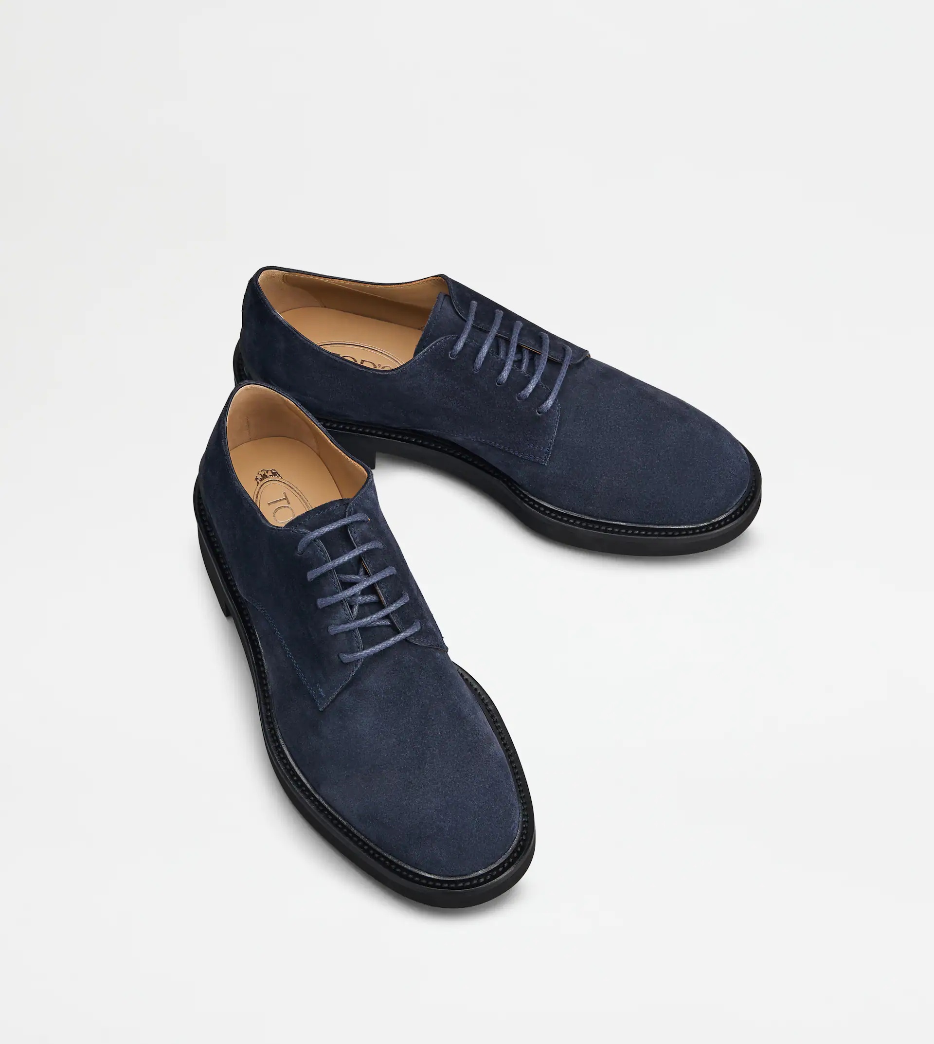 LACE-UPS IN SUEDE - BLUE - 3