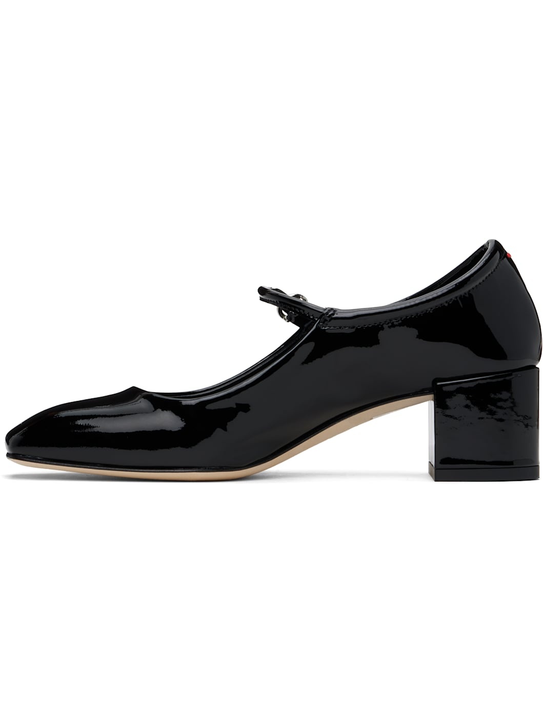 Black Aline Leather Mary-Jane Heels - 3
