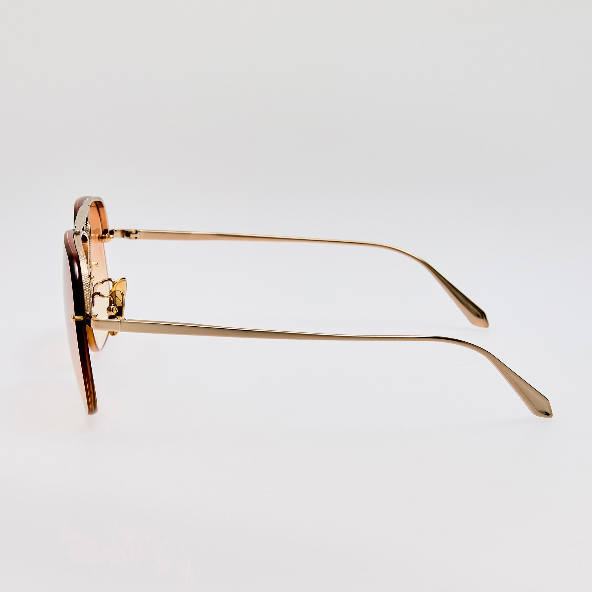 Seren Sunglasses in Camel and Gold - 6