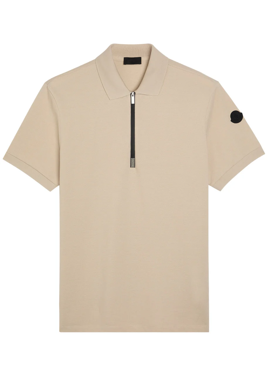 Moncler Half-zip Piqué Cotton Shirt - 1