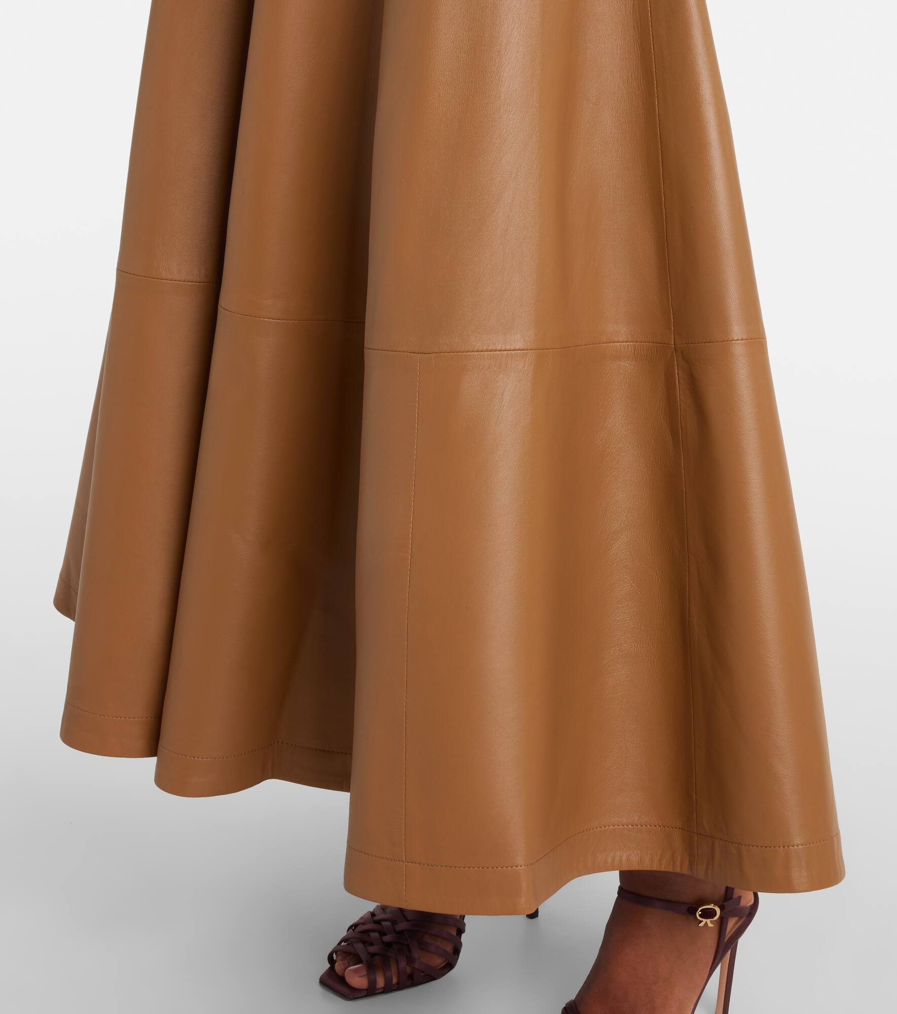 Varda leather maxi skirt - 5