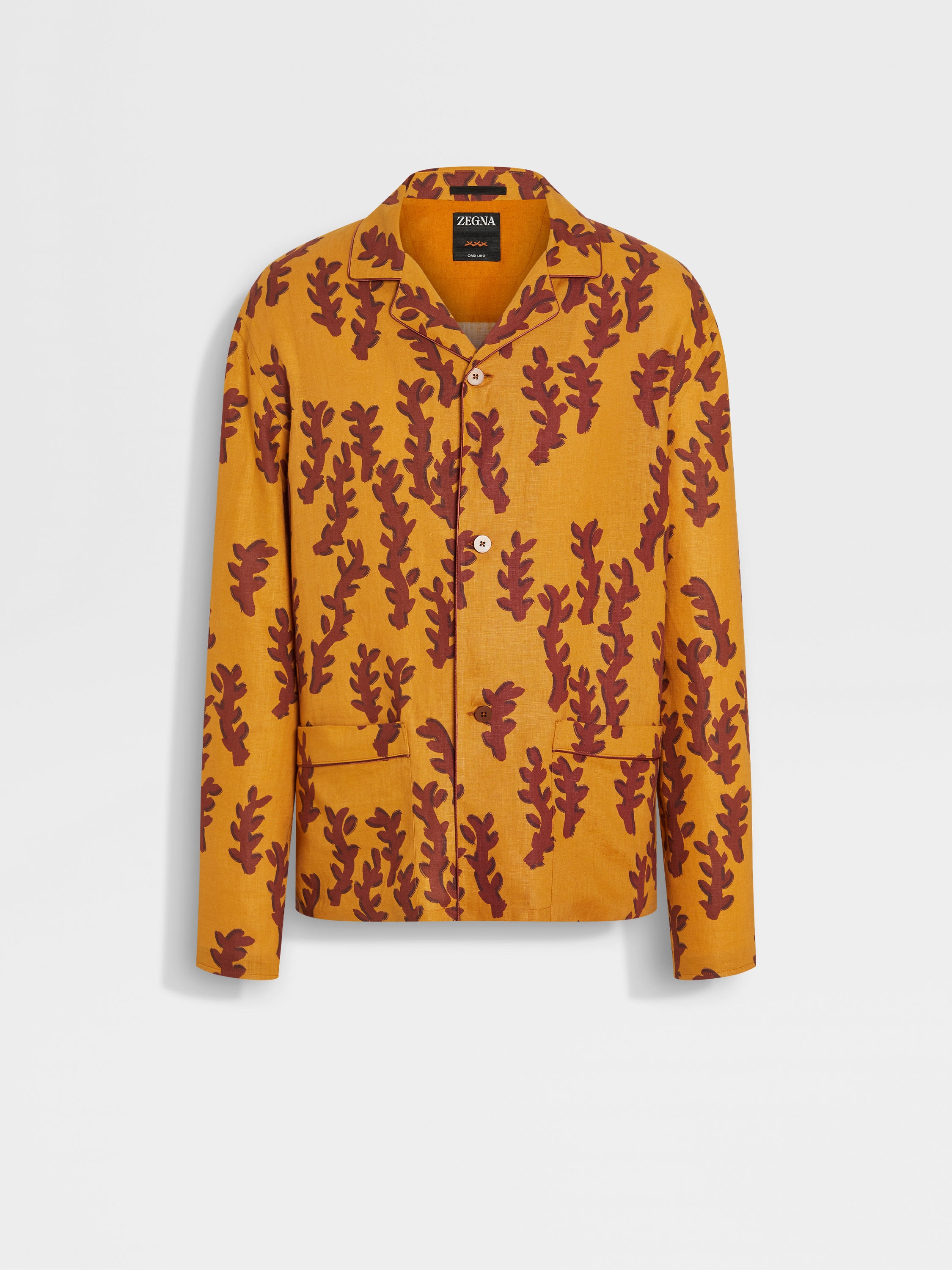 ORANGE LINEN SHIRT - 1