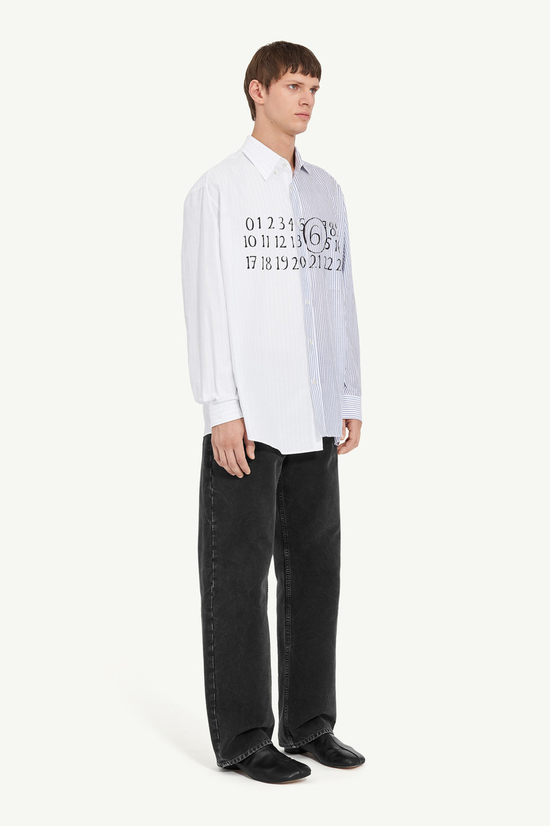MM6 Maison Margiela Numeric asymmetric shirt outlook
