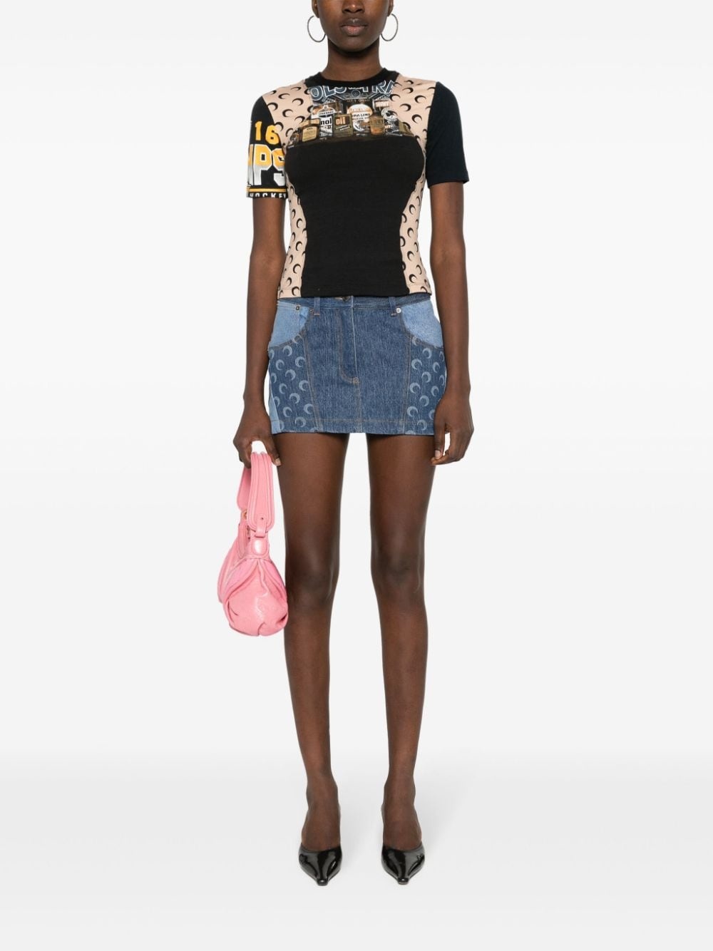 mini denim skirt - 2