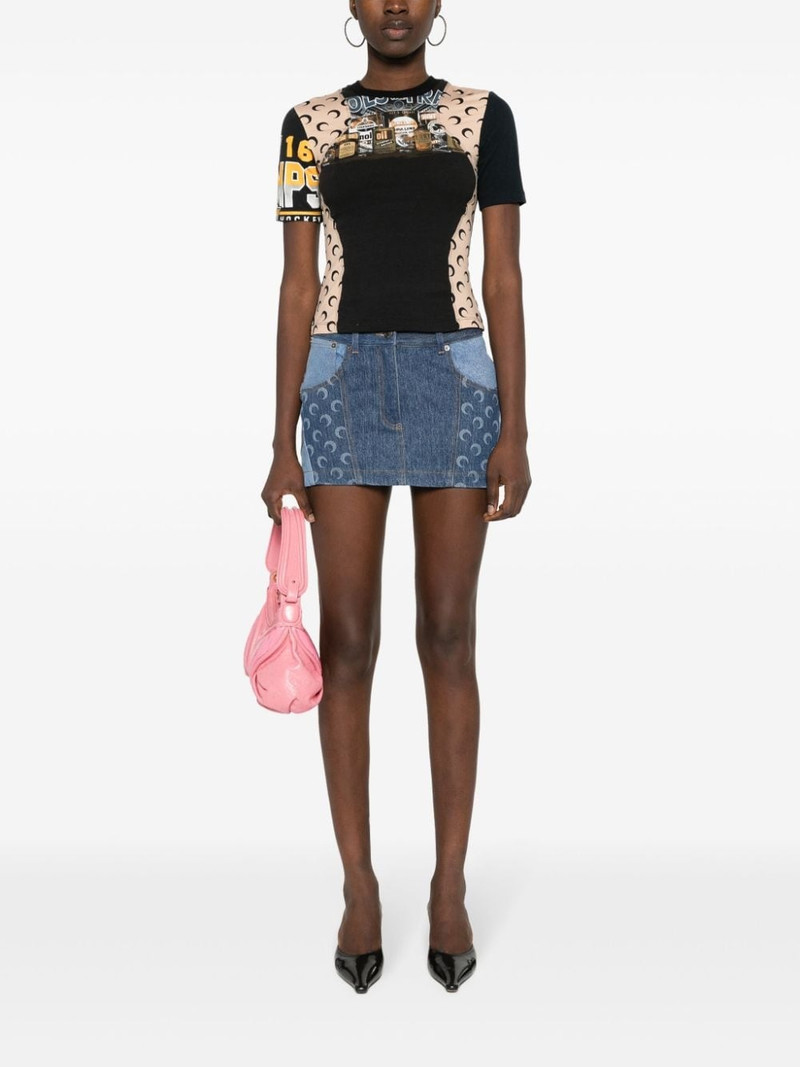 Marine Serre mini denim skirt outlook