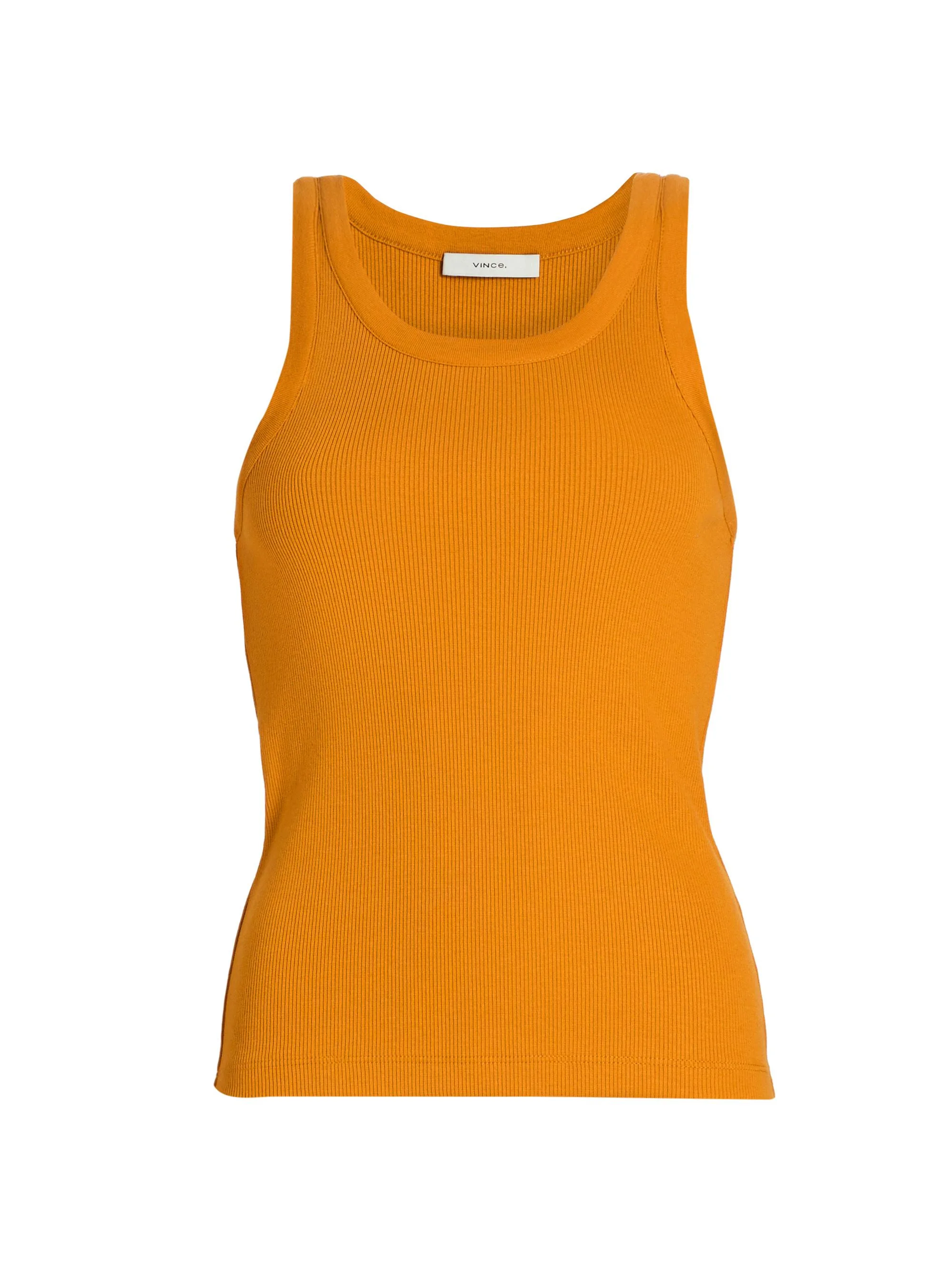 Women's Scoopneck Cotton-Blend Tank - Clementine - 1