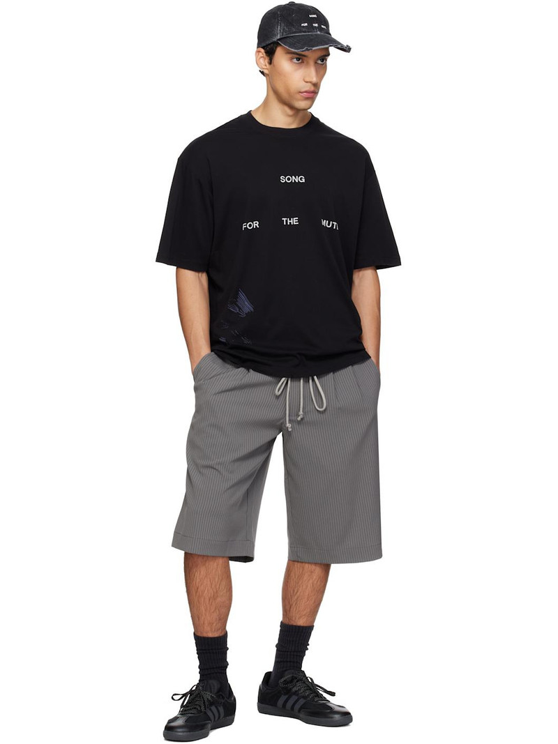 Song for the Mute Gray Double Pleated Shorts outlook