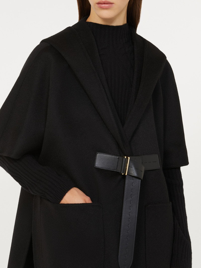 NEWDORICO Camel-hair cape 5