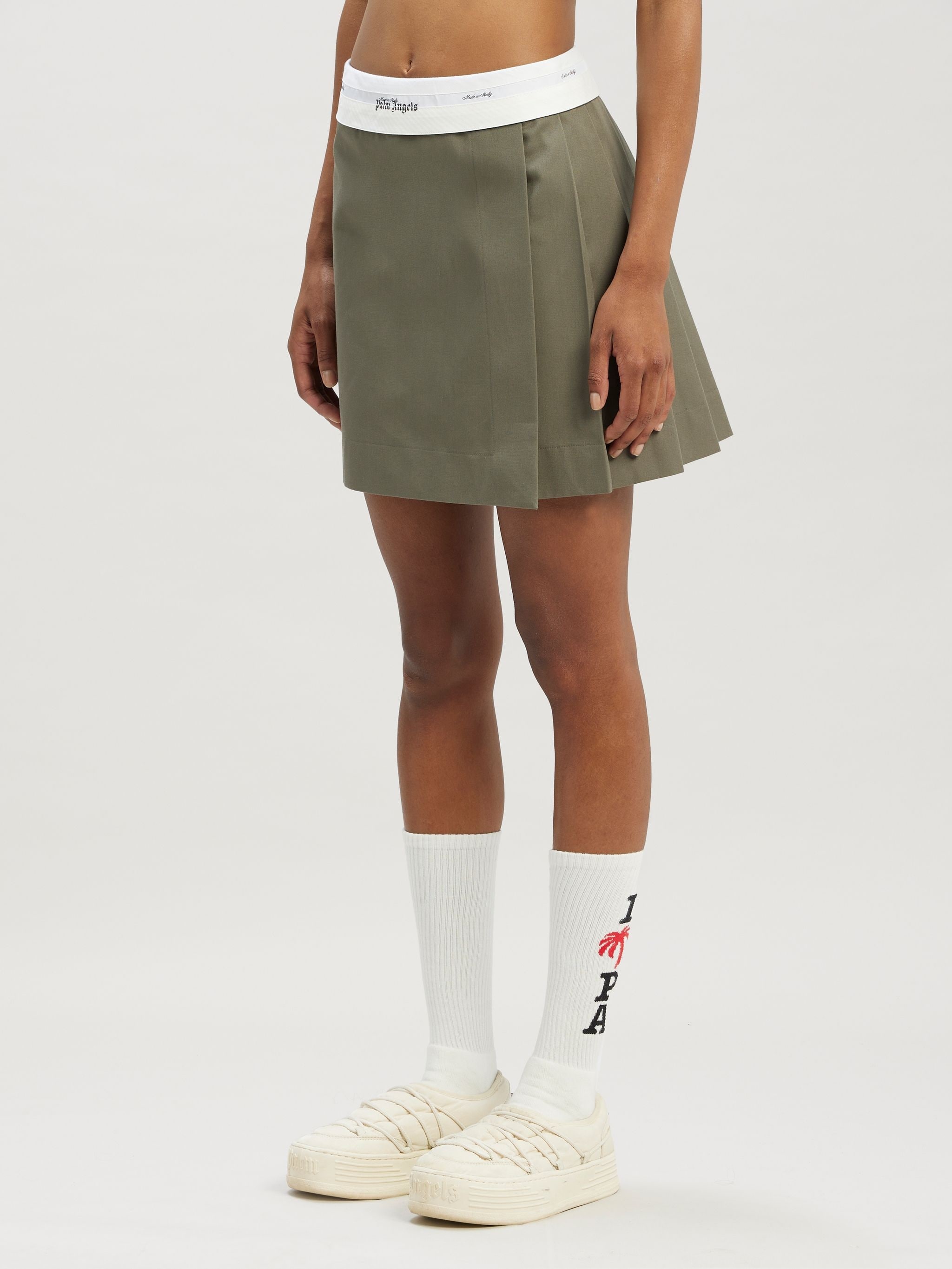 Reversed Waistband Chino Skirt - 4