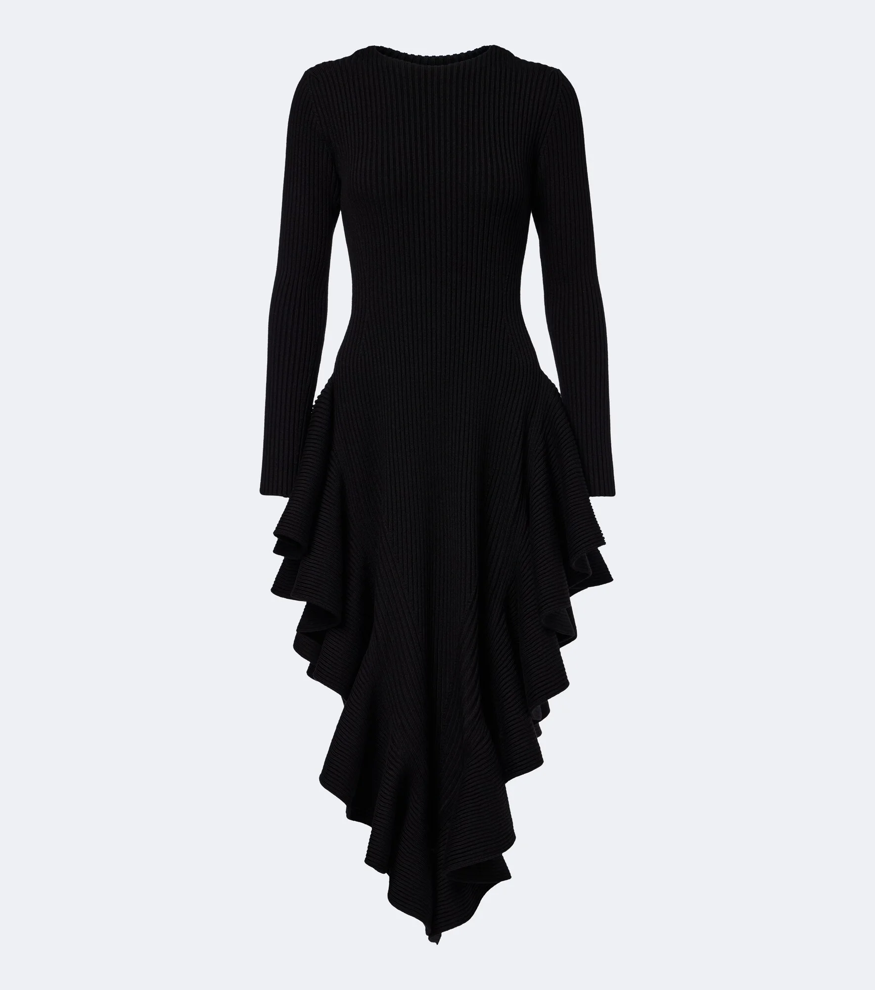 Ruffled wool-blend midi dress - 1