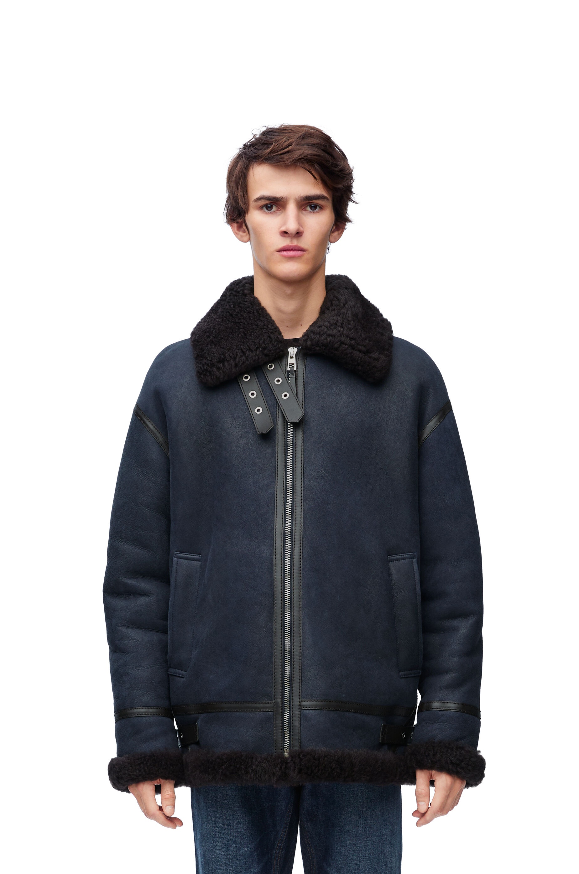 Aviator jacket in shearling - 3