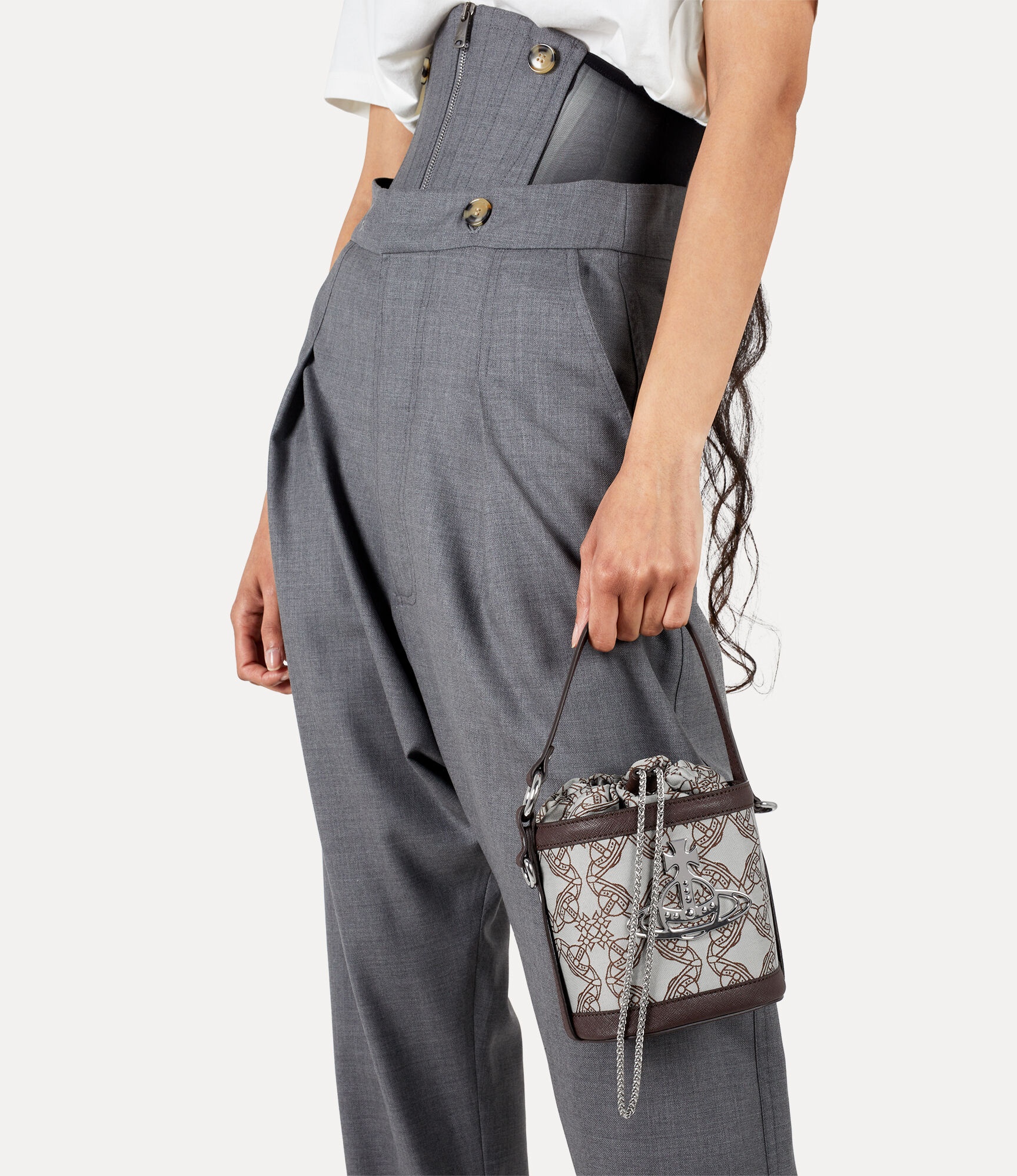 DAISY SMALL DRAWSTRING BUCKET BAG - 2