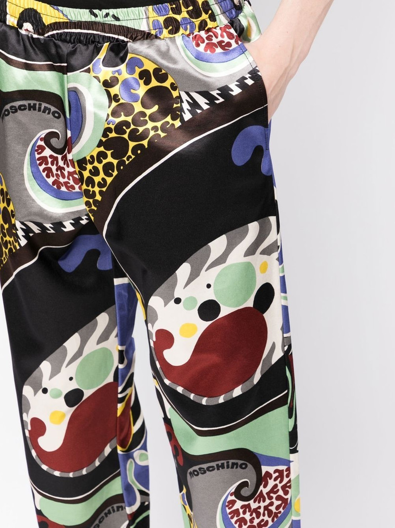 abstract-print straight-leg trousers 5