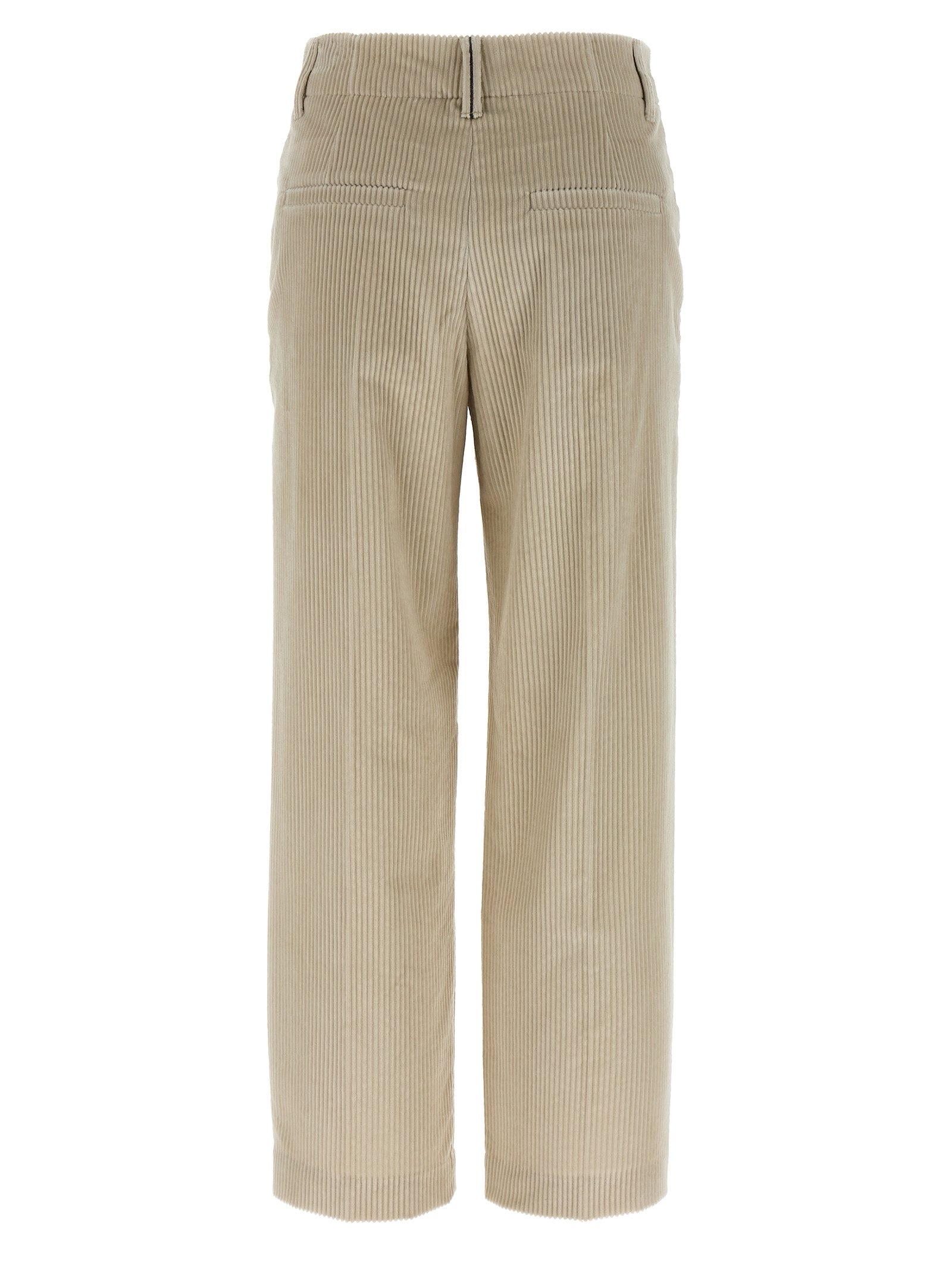Monile Velvet Pants Beige - 2