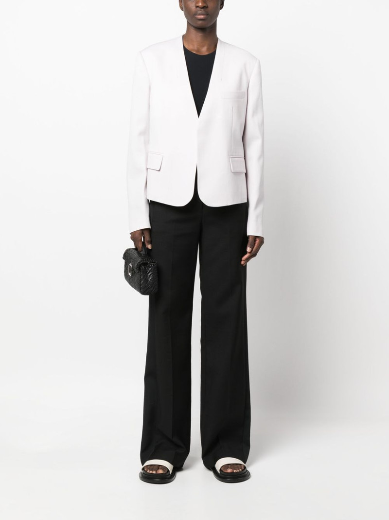 LOW CLASSIC single-breasted collarless blazer outlook