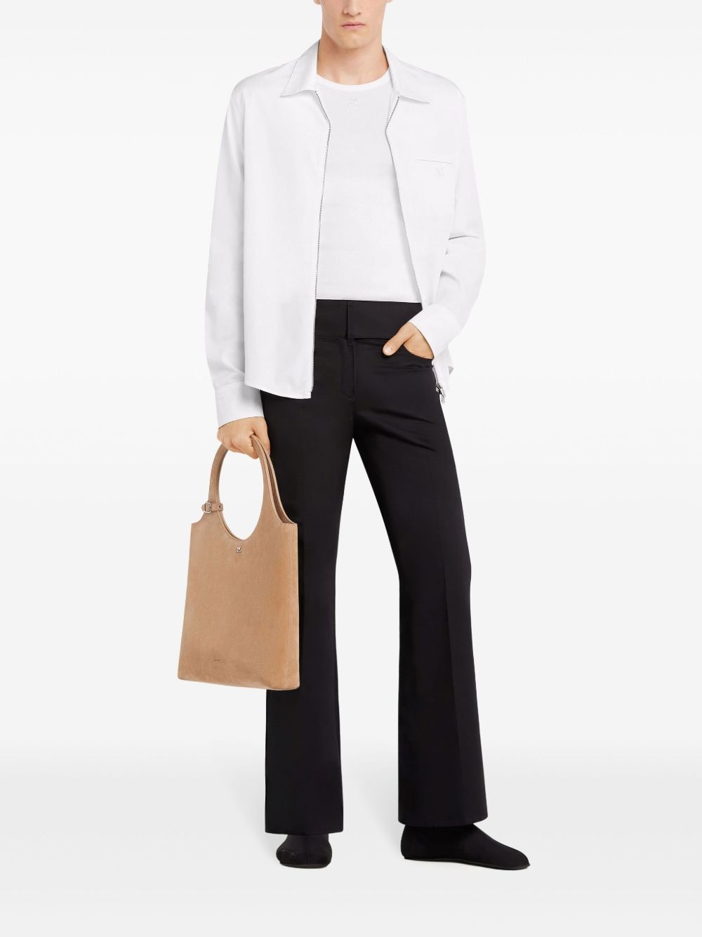 zipped poplin shirt - 2