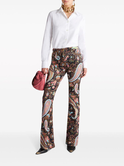 Etro paisley-print flared trousers outlook