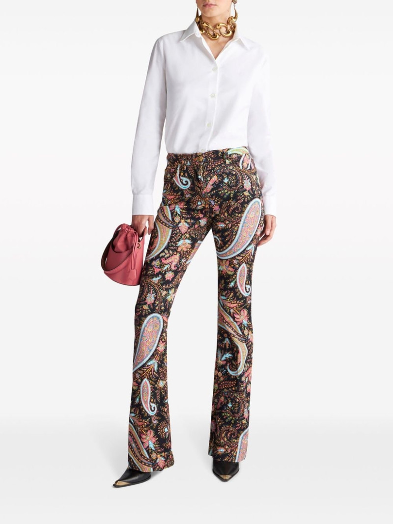 Etro paisley-print flared trousers outlook