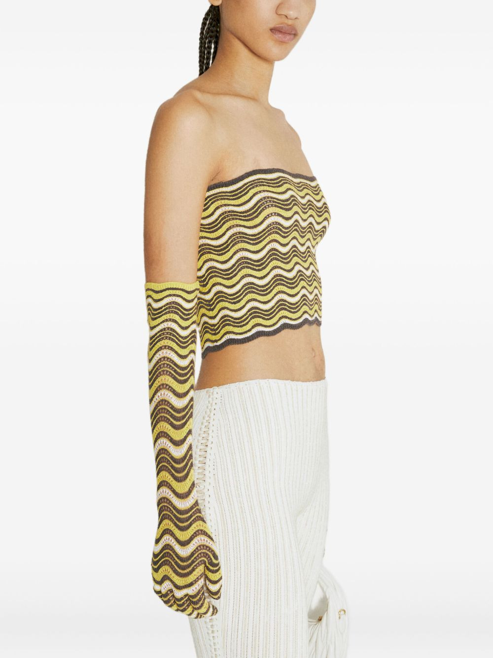 wave-pattern tube top - 4