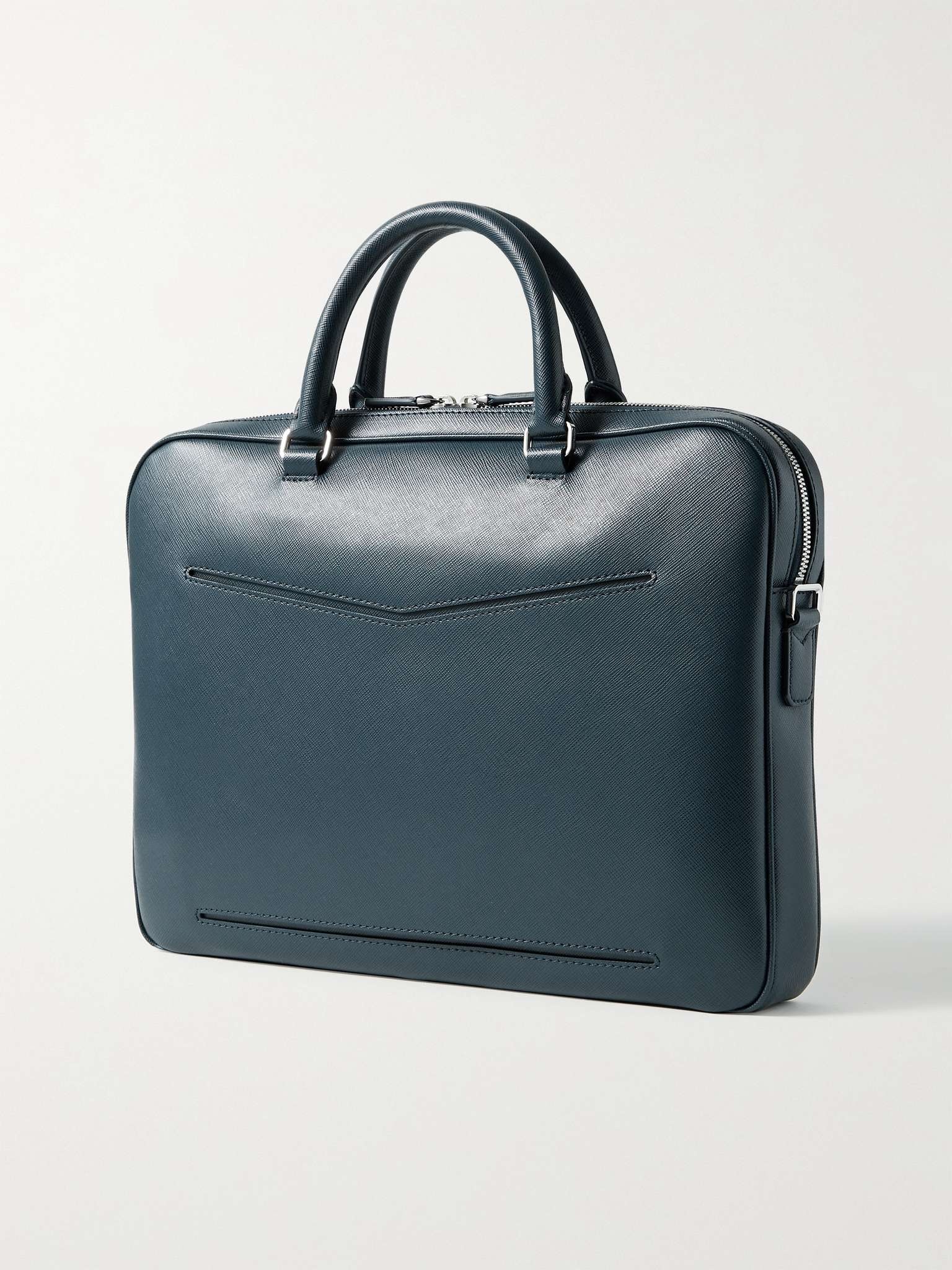 Sartorial Ultra-Slim Cross-Grain Leather Briefcase - 4