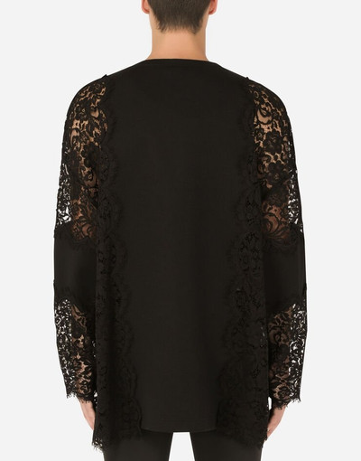 Dolce & Gabbana Long-sleeved T-shirt with lace inserts outlook