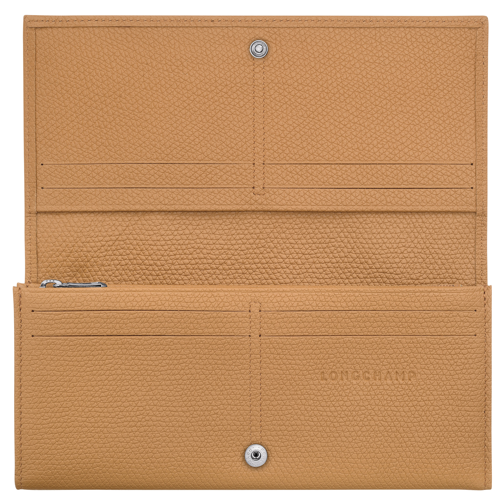 Le Roseau Long continental wallet Walnut - Leather - 3