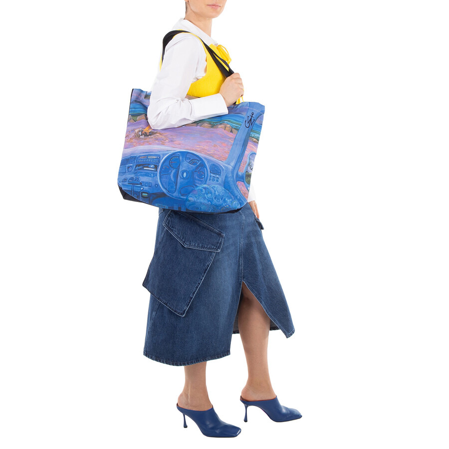JW Anderson Camper Print Canvas Shopper Tote Bag - 3