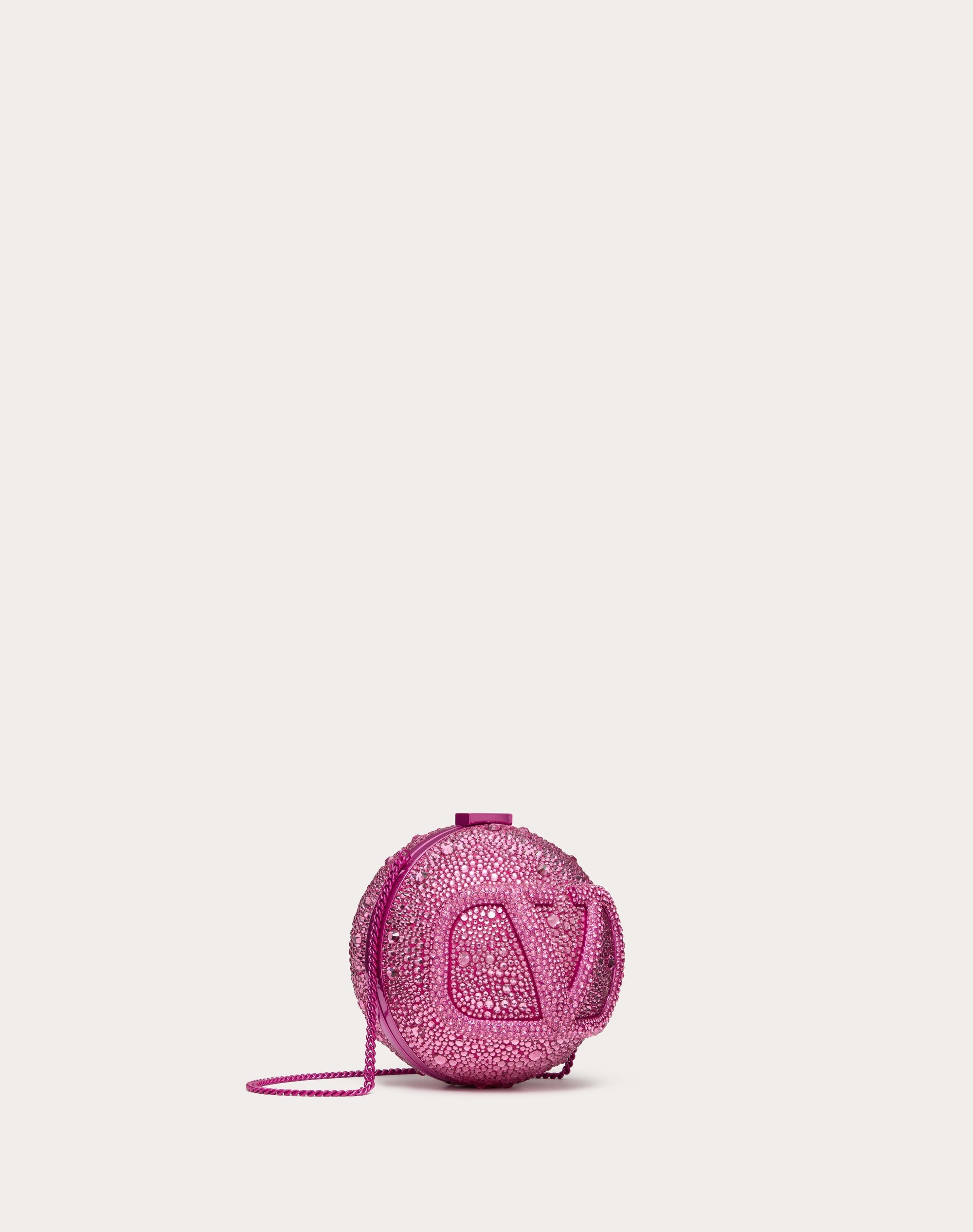 VLOGO SIGNATURE METAL AND SWAROVSKI® CRYSTAL MINAUDIÈRE - 2