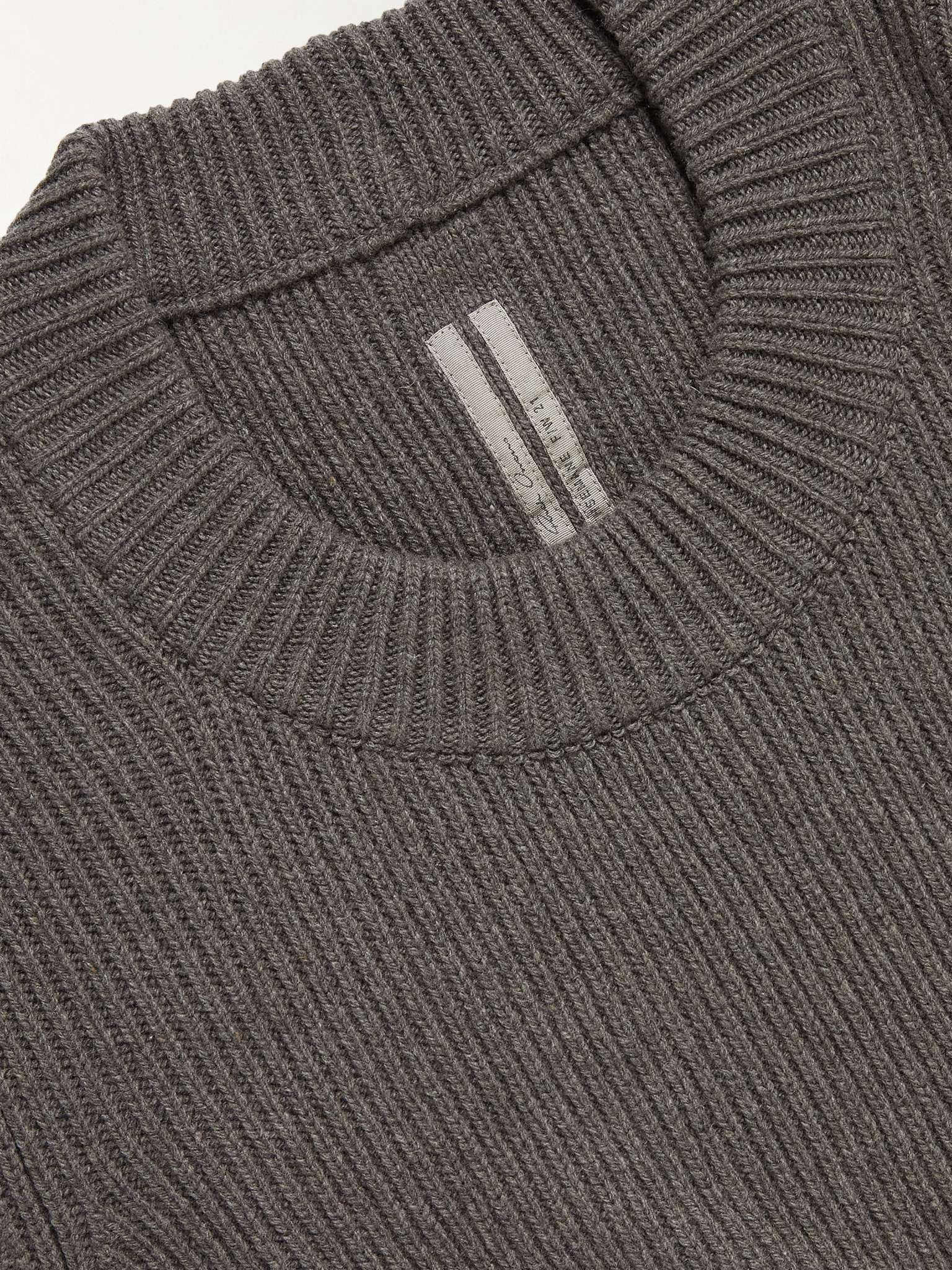 Ribbed Recycled Cashmere and Wool-Blend Sweater - 5