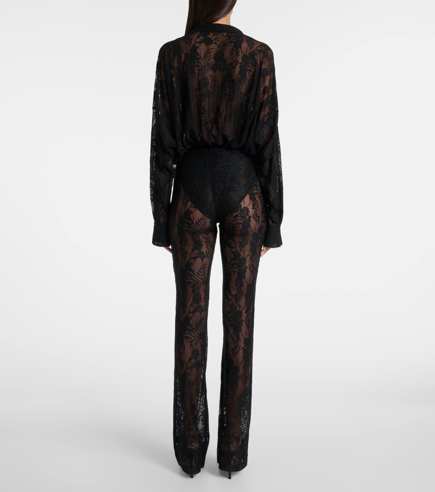 Lace flared pants - 3
