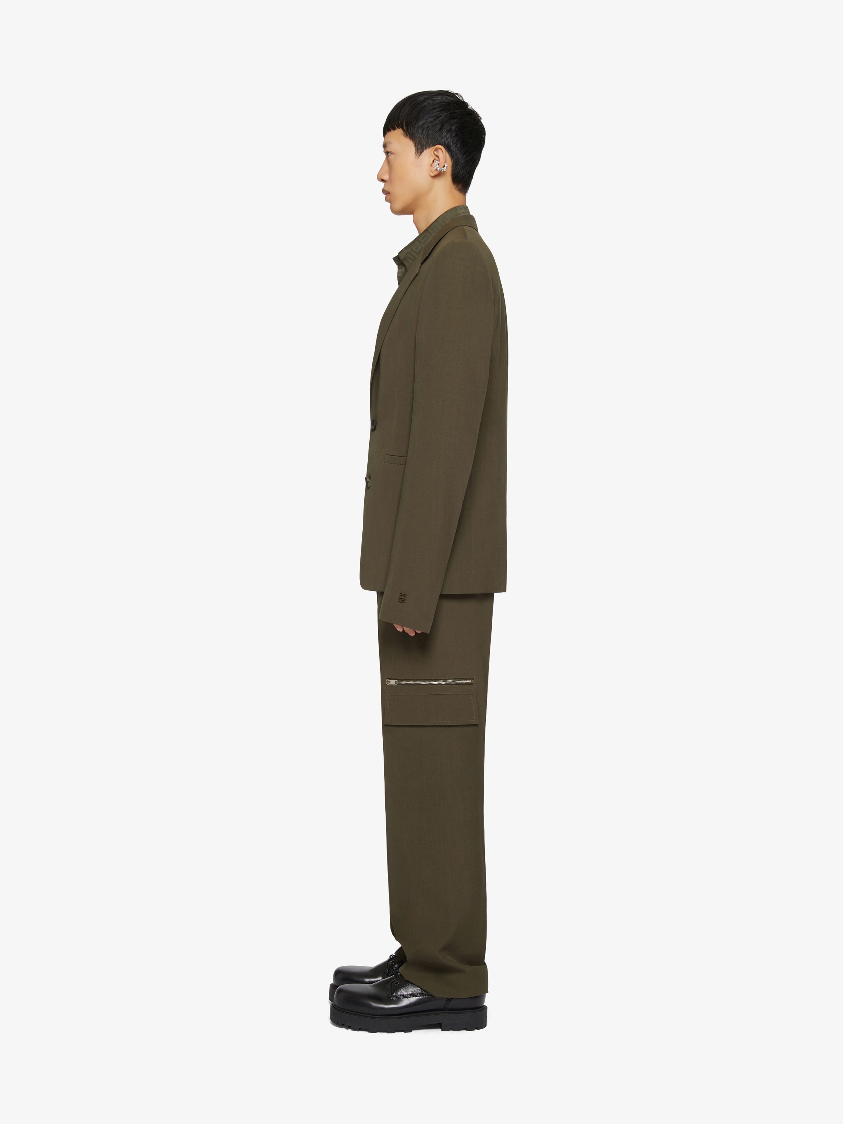 TAILORED PANTS IN WOOL WITH POCKET DETAILS - 3