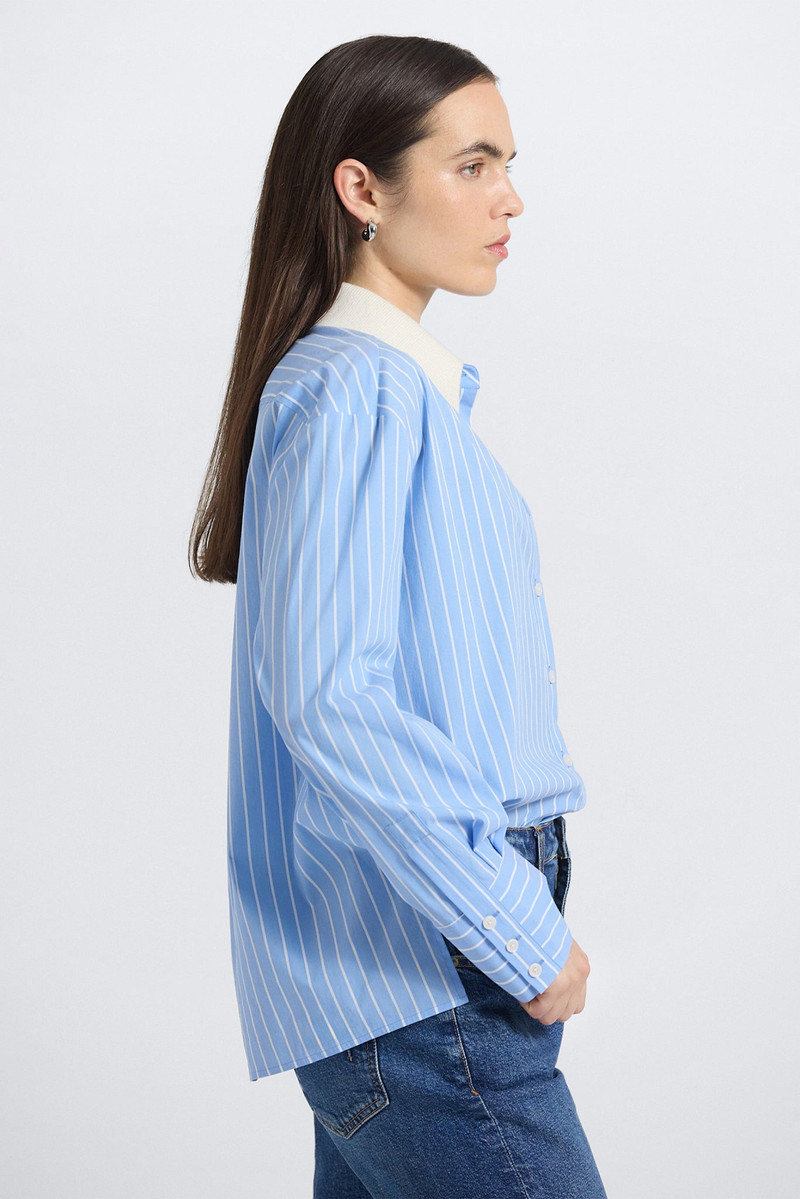 CORAL SHIRT WITH REMOVABLE COLLAR 4
