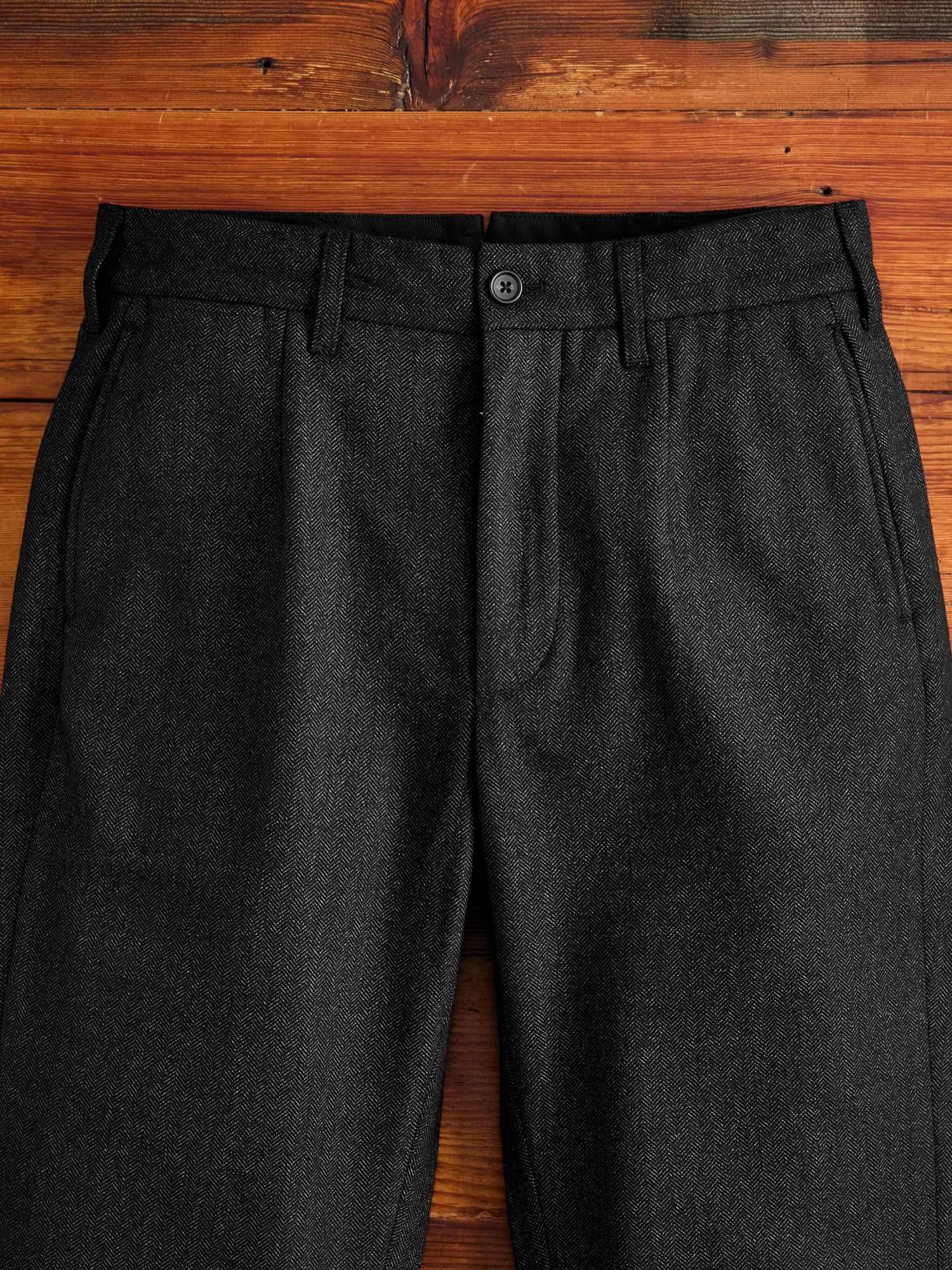 Printed Wool Andover Pants in Charcoal - 3