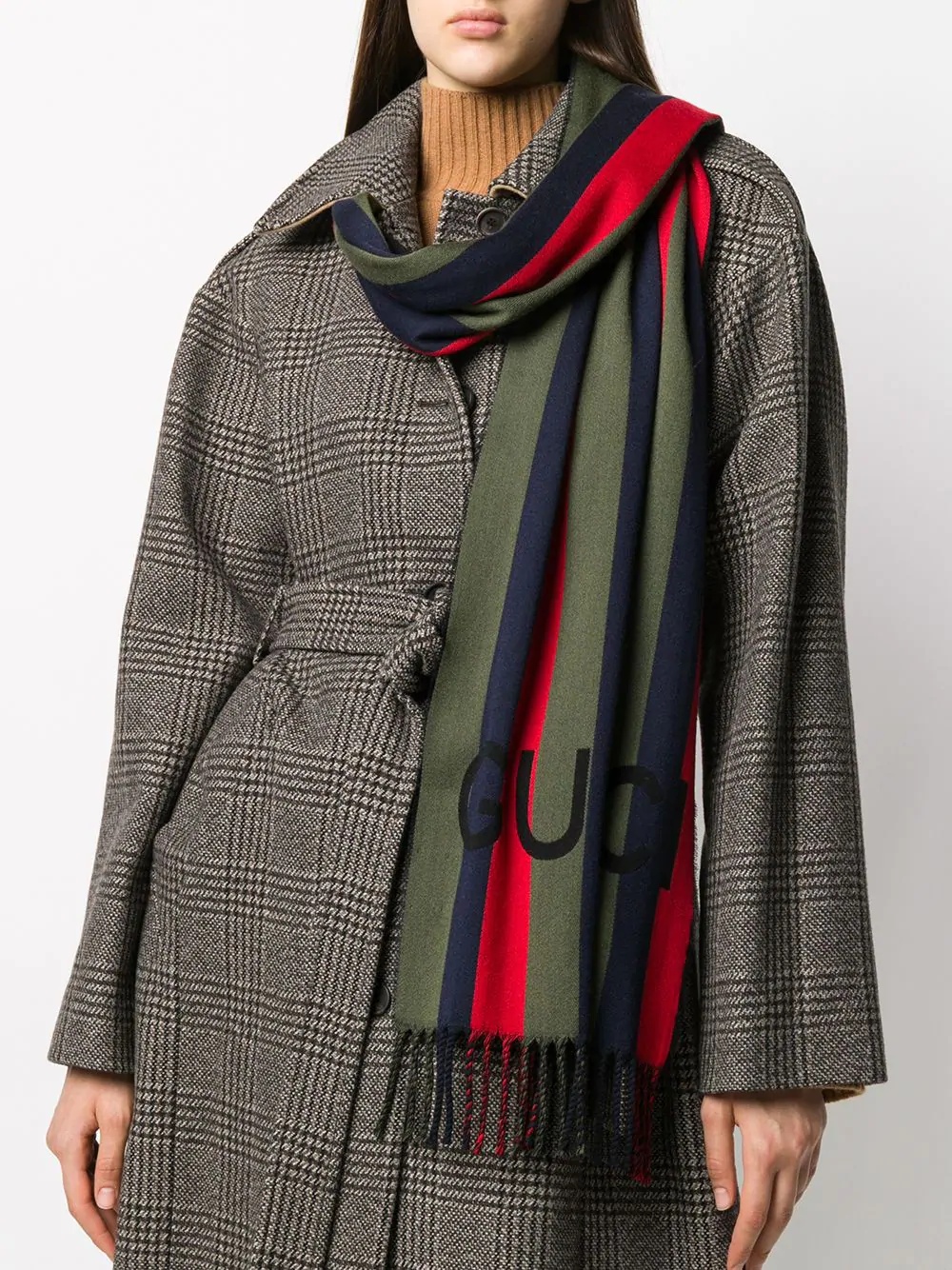 striped wool scarf - 2