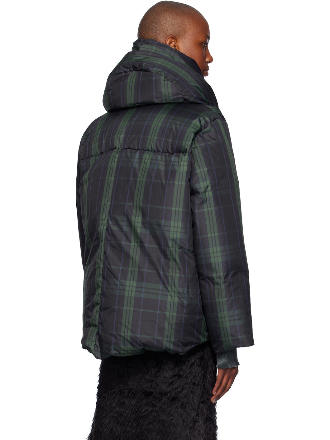 ダウンジャケット・コート OPEN YY : 24FW / TARTAN BLANKET PUFFER (GREEN) OPEN YY