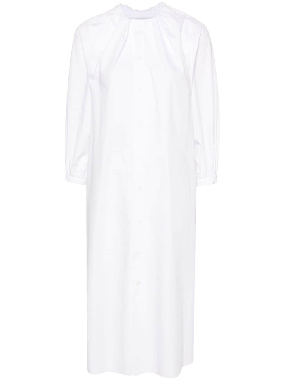 cotton poplin shirt dress - 1