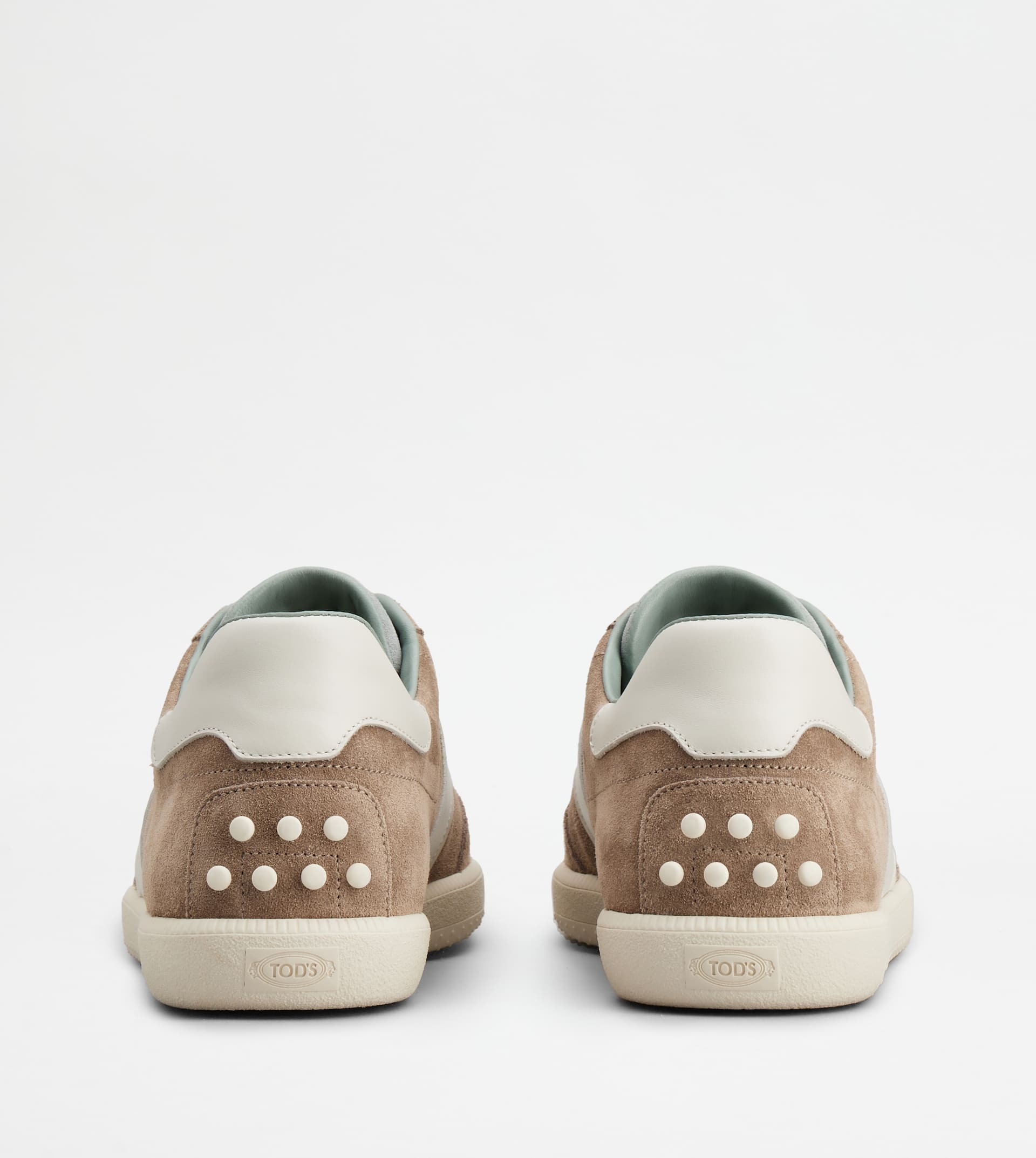 TOD'S TABS SNEAKERS IN SUEDE - BROWN, WHITE, LIGHT BLUE - 2