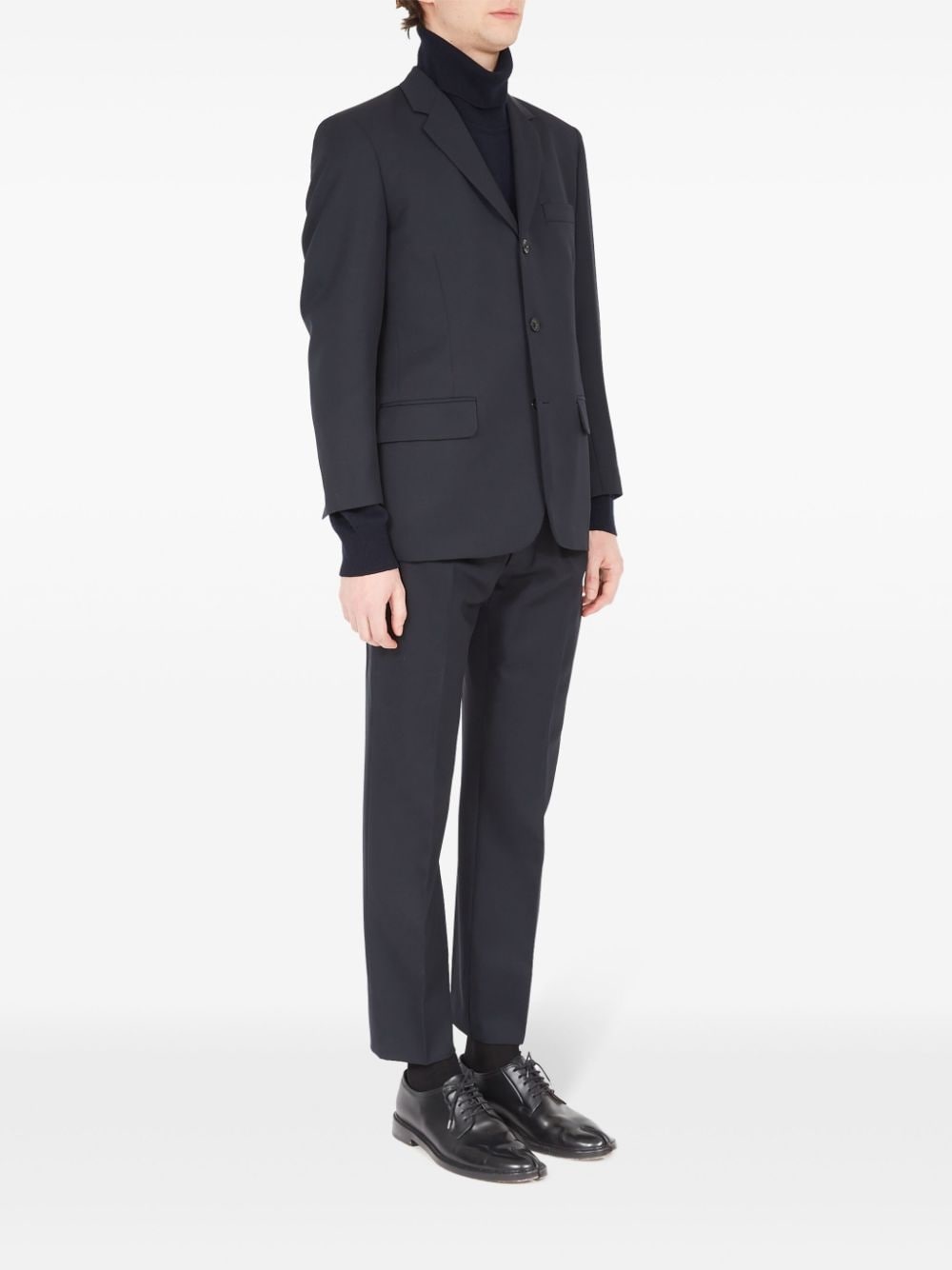 single-breasted wool blazer - 3