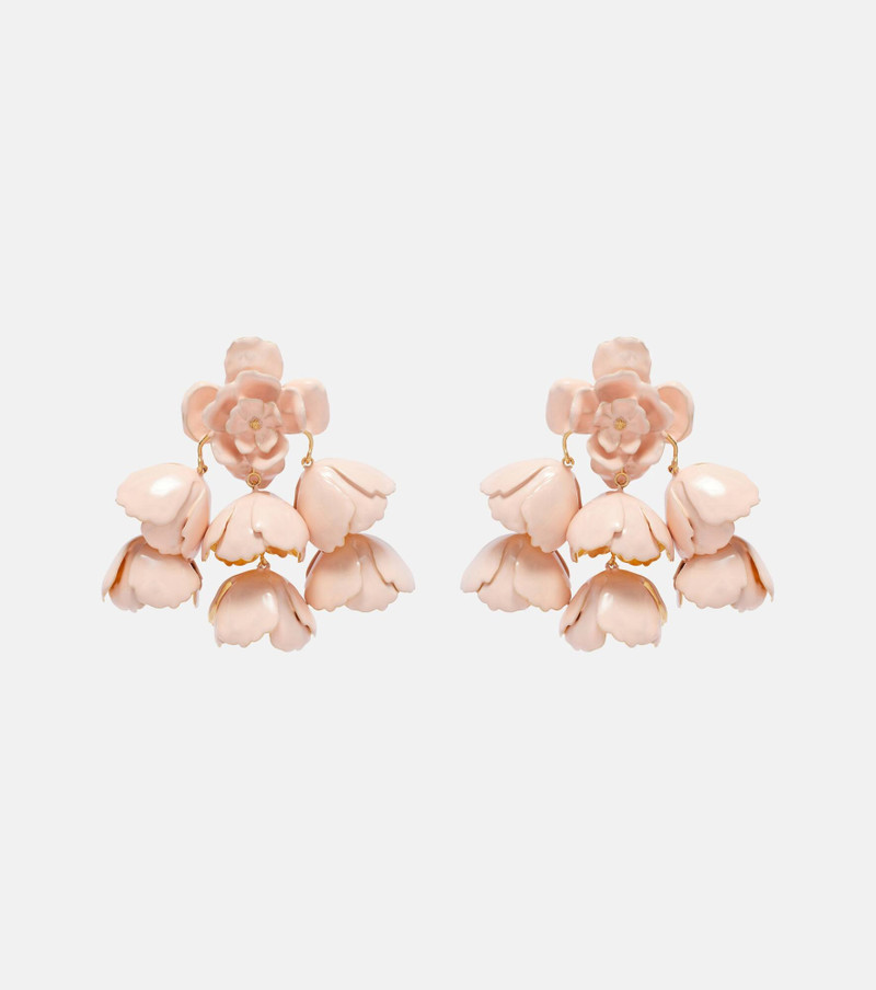 Flower Cloud enamel drop earrings 1