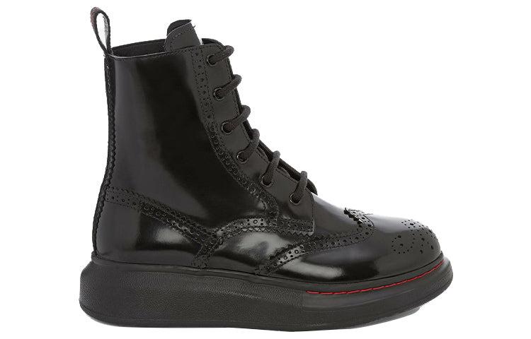 (WMNS) Alexander McQueen Hybrid Lace Up Boot 'Black' 586402WHX511000 - 2